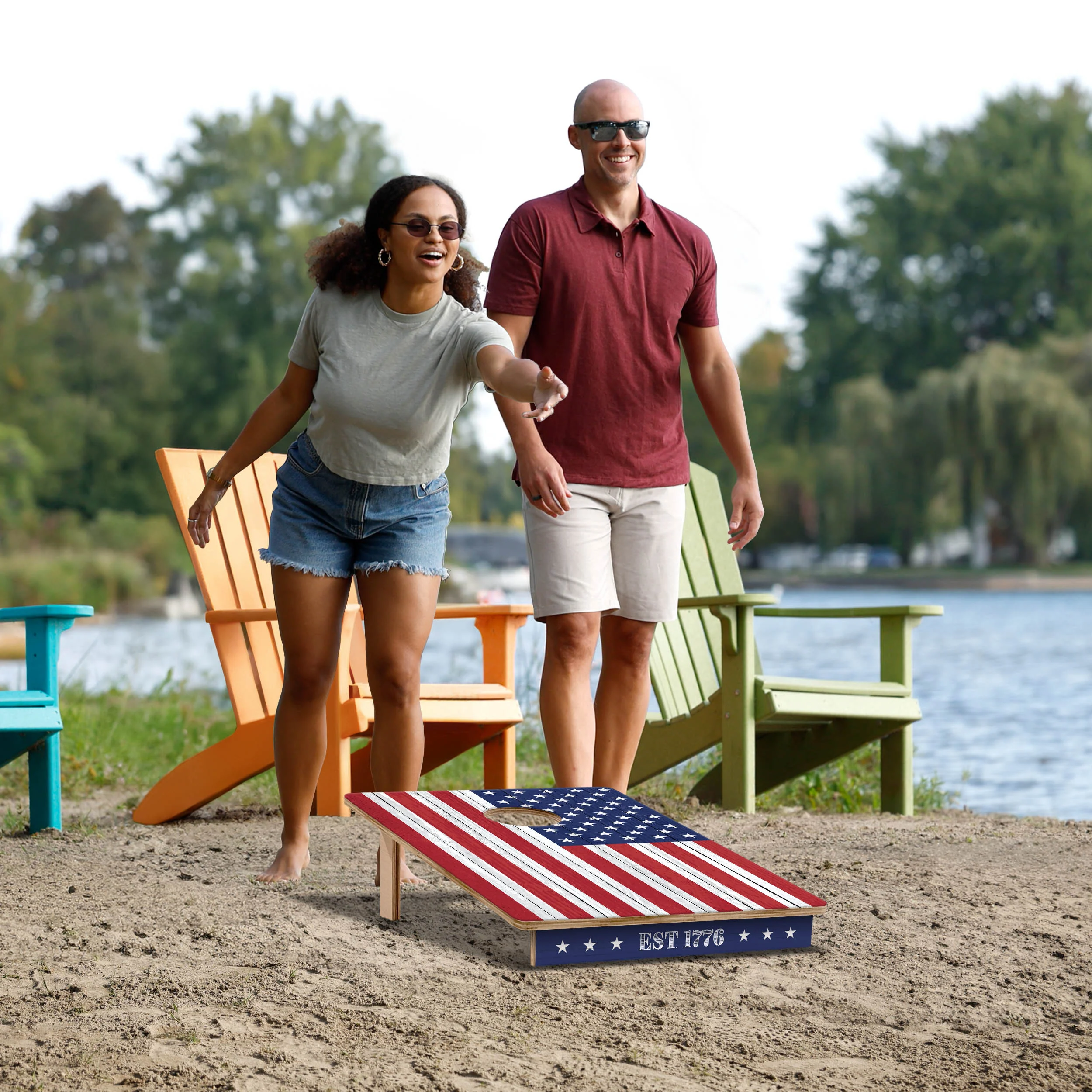American Flag 2x3 Cornhole Boards - Image 6