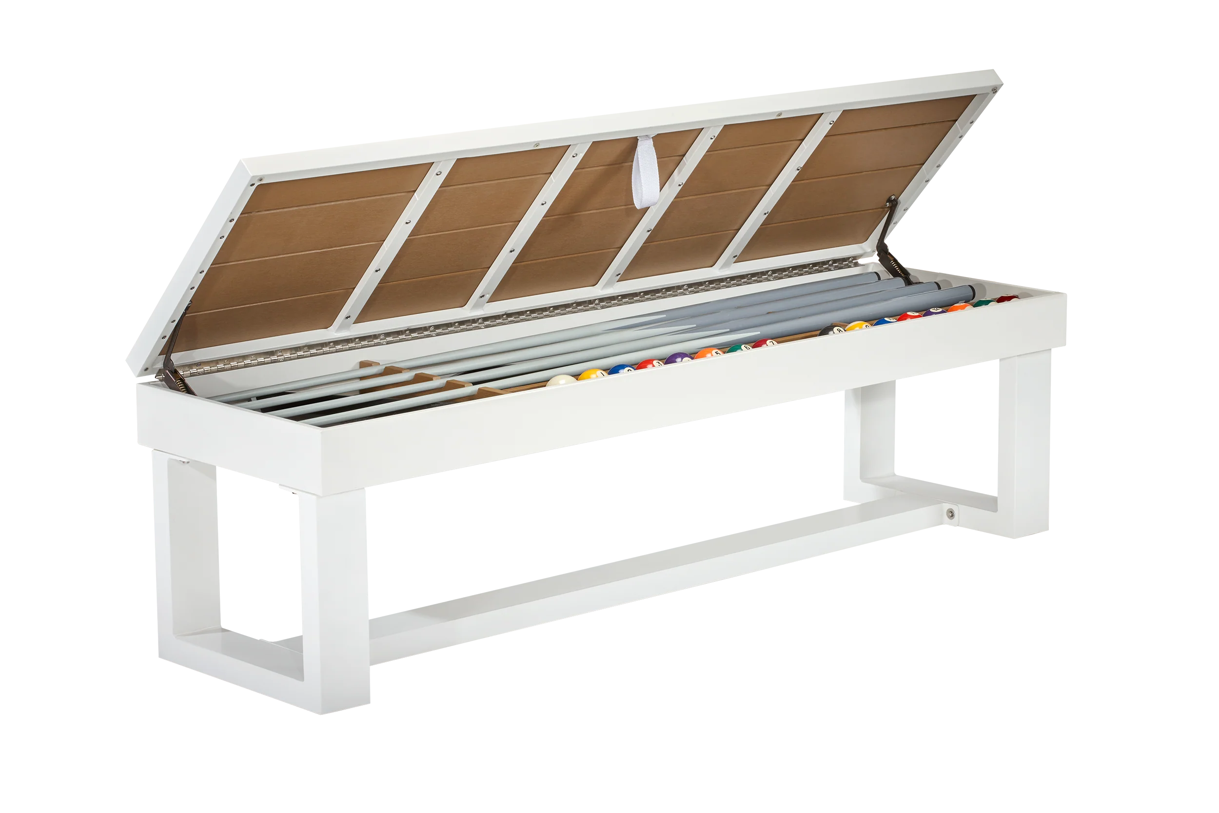 American Heritage Lanai - Pearl White 8' Outdoor Pool Table - Image 12