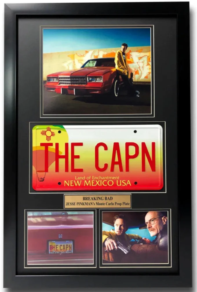 "Breaking Bad" Aaron Paul Movie Car License Plate Framed Collage - Image 2
