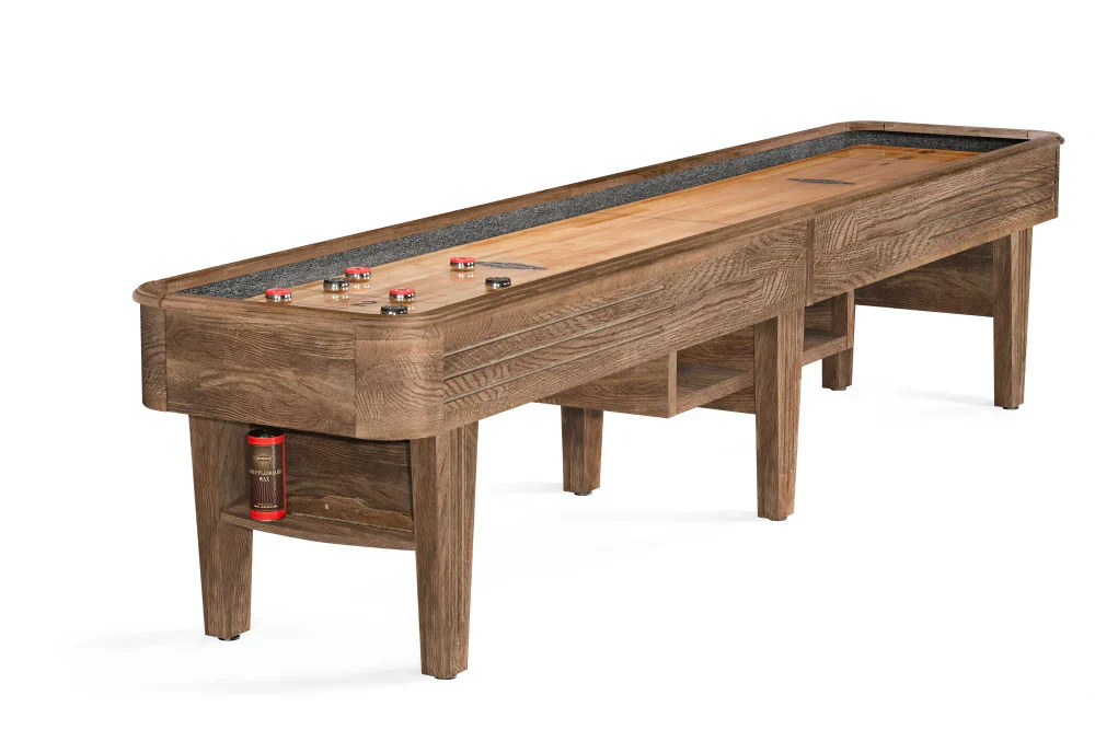 Brunswick Andover II 12' Shuffleboard Table - Rustic Dark Brown - Image 3