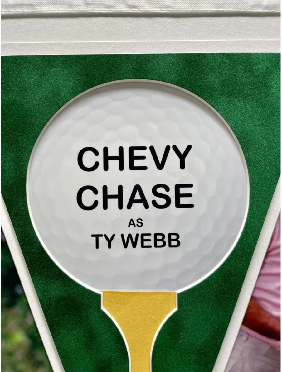 Chevy Chase Signed Caddyshack Flag Frame Collage COA Bushwood Pin Autographed - Image 5