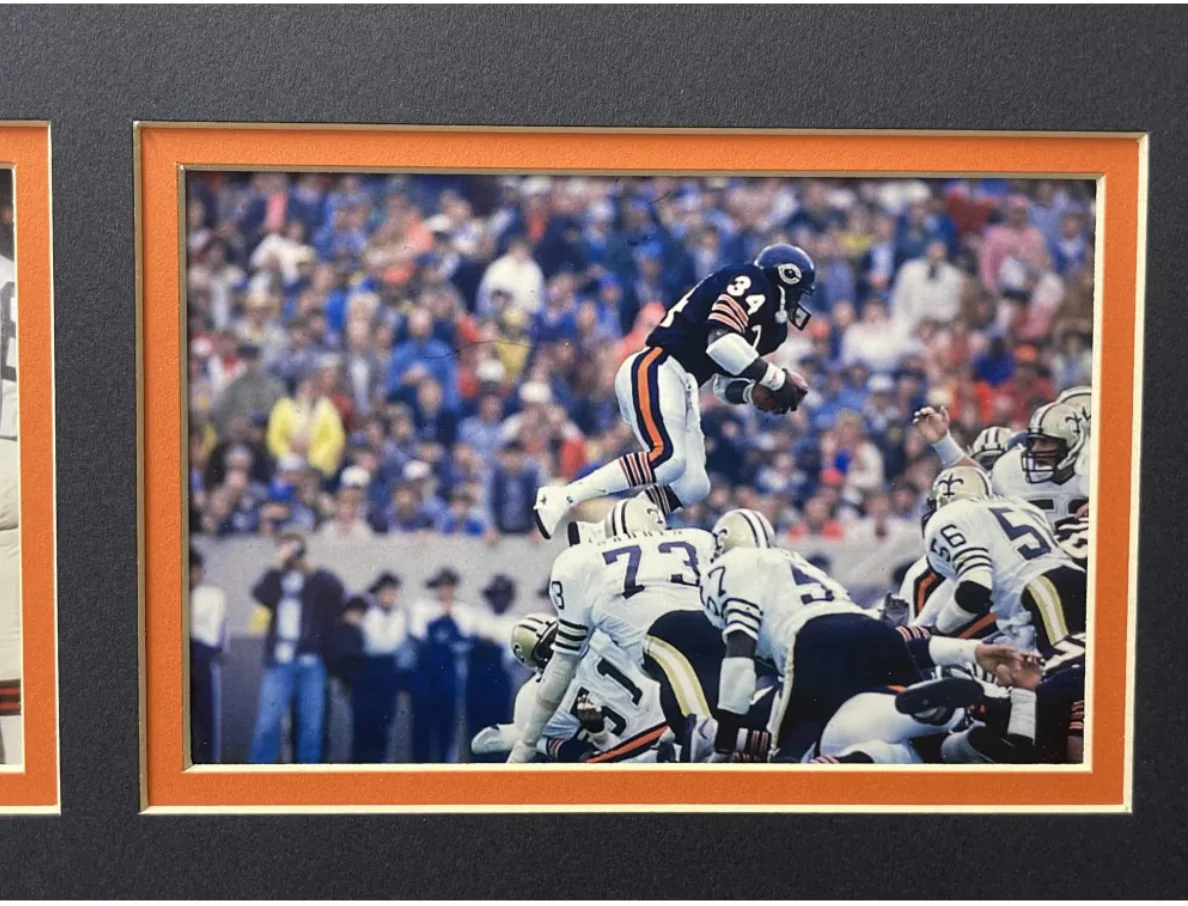 Chicago Bears Fan License Plate Framed Collage Memorabilia Walter Paton Butkus - Image 5