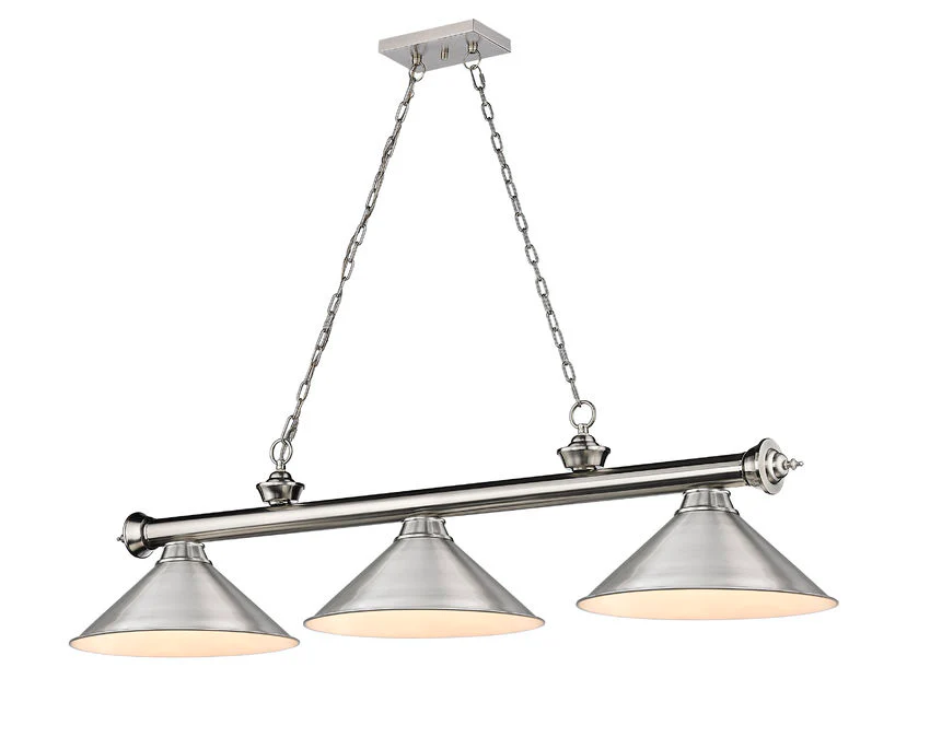 Z-Lite Cordon Brushed Nickel Pool Table Light - Image 2