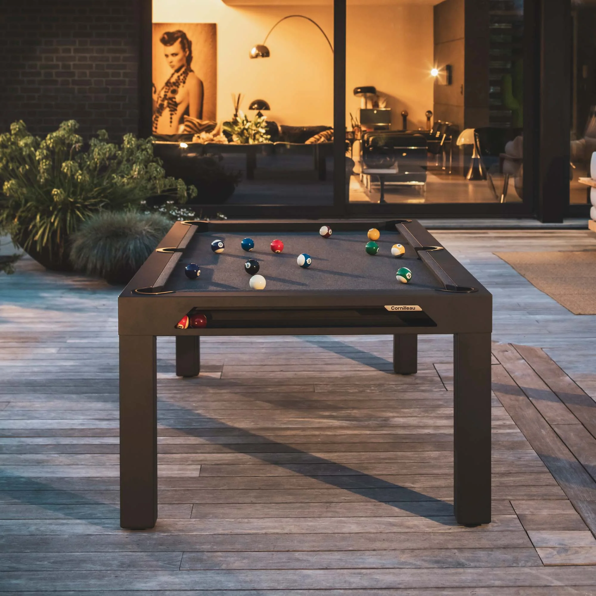 Cornilleau 7ft Classic Outdoor Pool Table - Black - Image 16