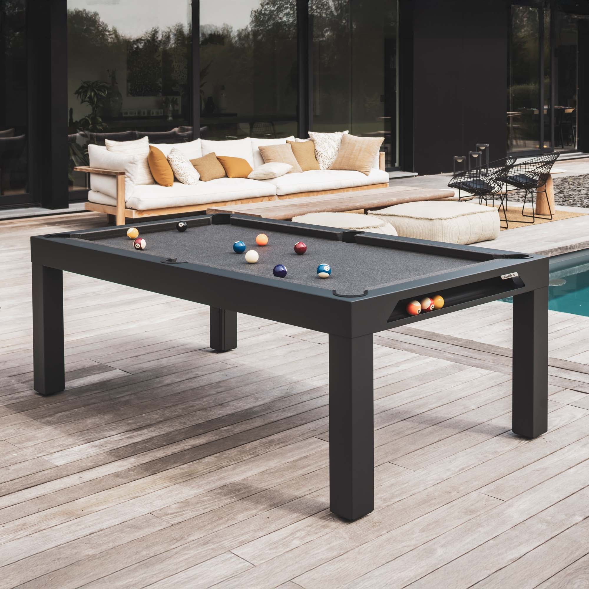 Cornilleau 7ft Classic Outdoor Pool Table - Black - Image 18