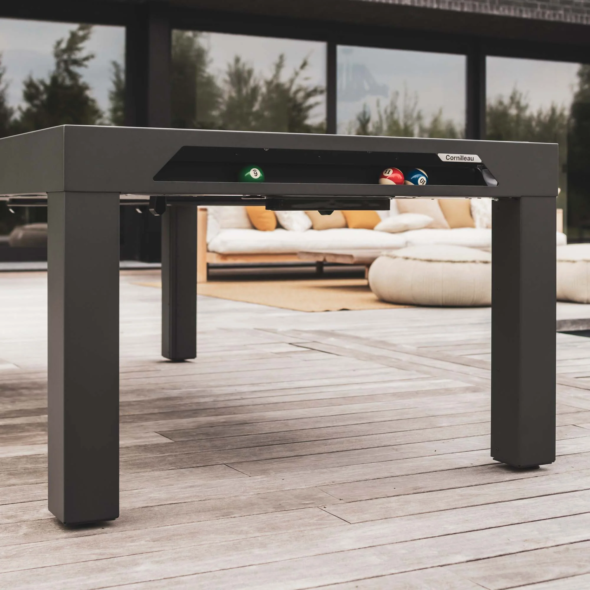 Cornilleau 7ft Classic Outdoor Pool Table - Black - Image 4
