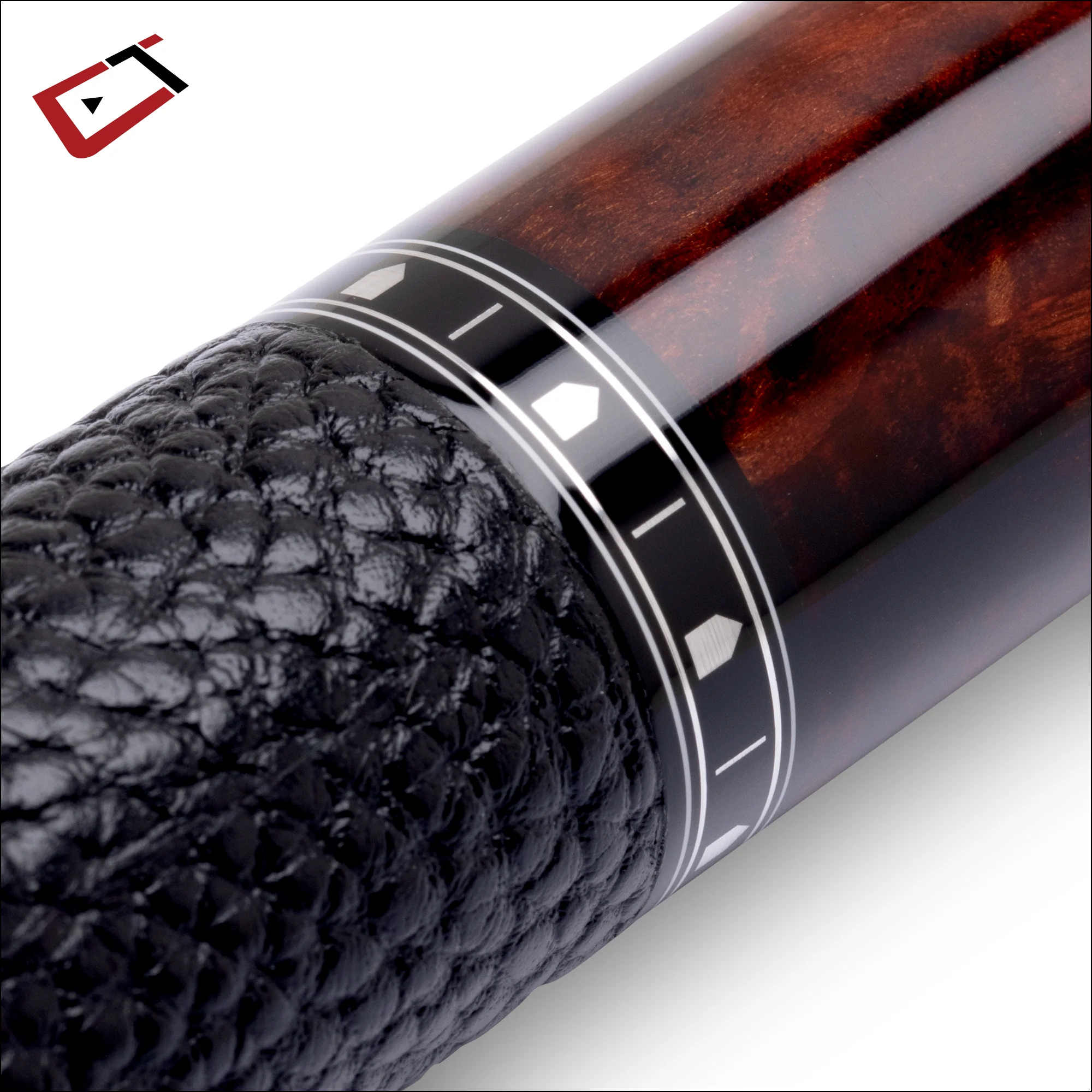 Cuetec Cynergy Truewood Mappa Burl II Leather Wrap - Image 4