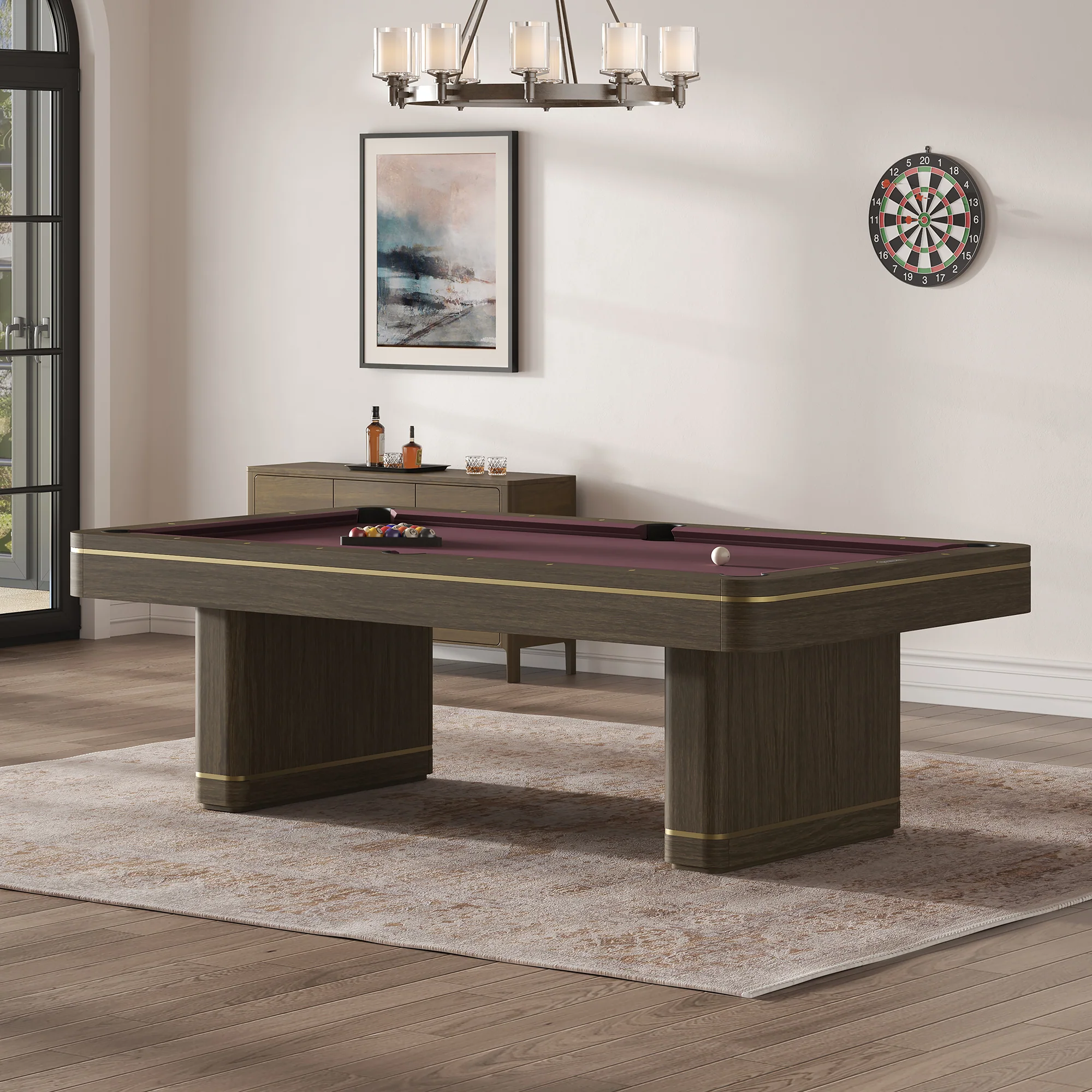 Deco 8' Pool Table - Shadow Greige - Image 4