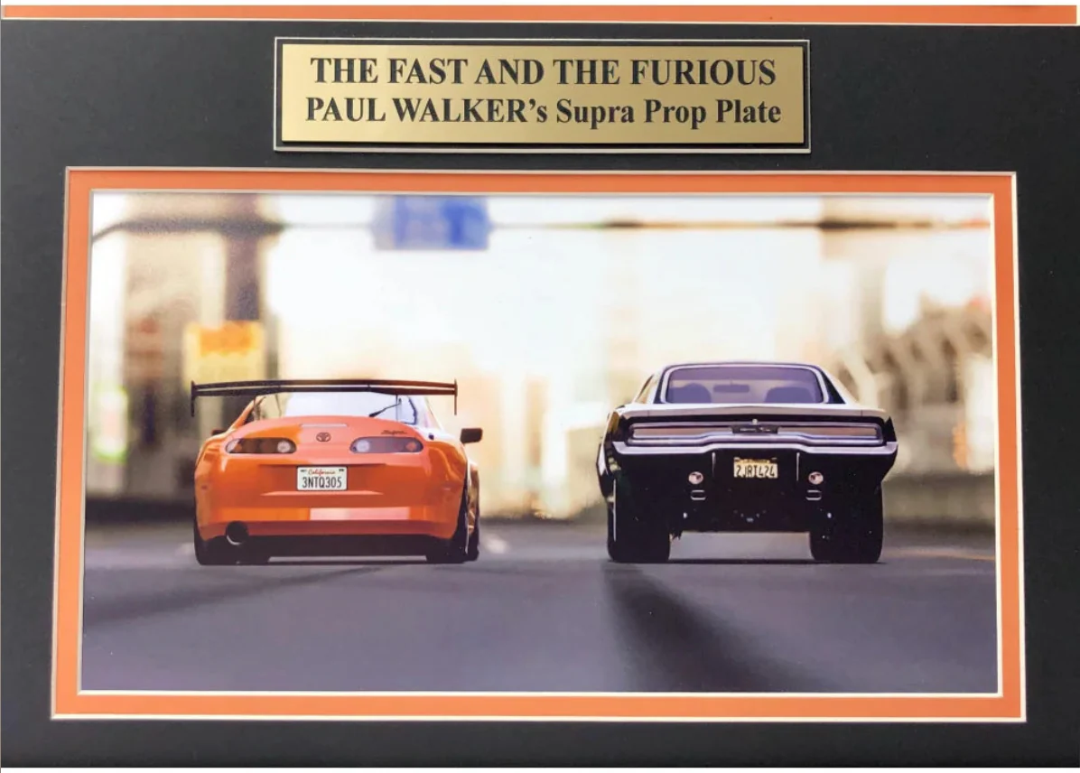 "Fast & The Furious" Paul Walker Movie Car License Plate Framed Collage - Image 5