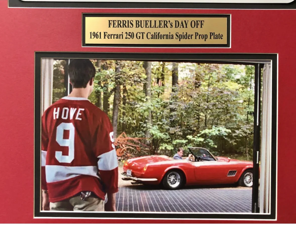 "Ferris Bueller's Day Off" Matthew Broderick Movie Car License Plate Framed Collage - Image 5