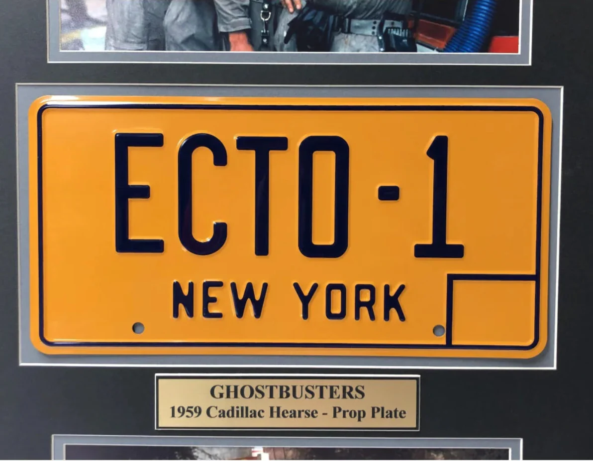 "Ghostbusters" Dan Aykroyd Movie Car License Plate Framed Collage - Image 4