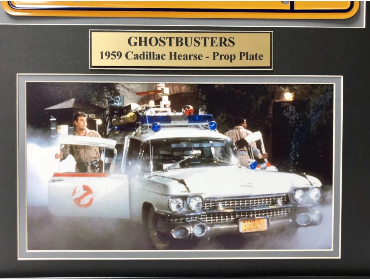 "Ghostbusters" Dan Aykroyd Movie Car License Plate Framed Collage - Image 5