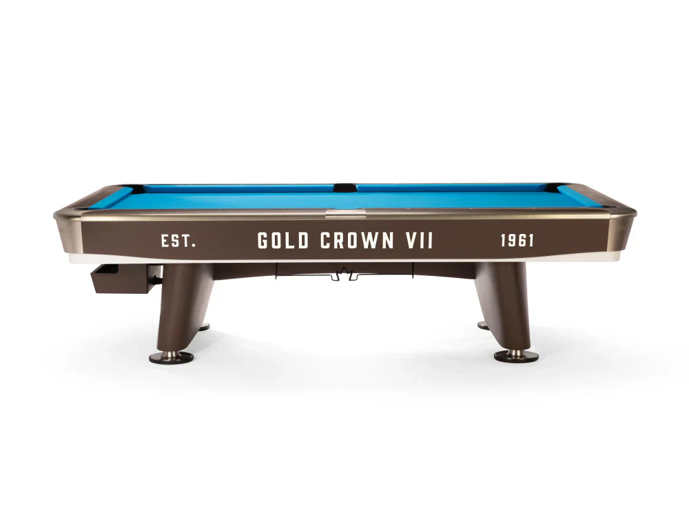 Gold Crown VII 9' Pool Table - Classic Brown - Image 2