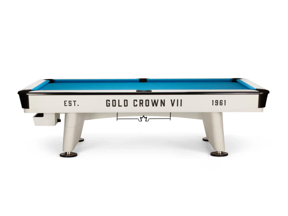 Gold Crown VII 9' Pool Table - Modern White - Image 2