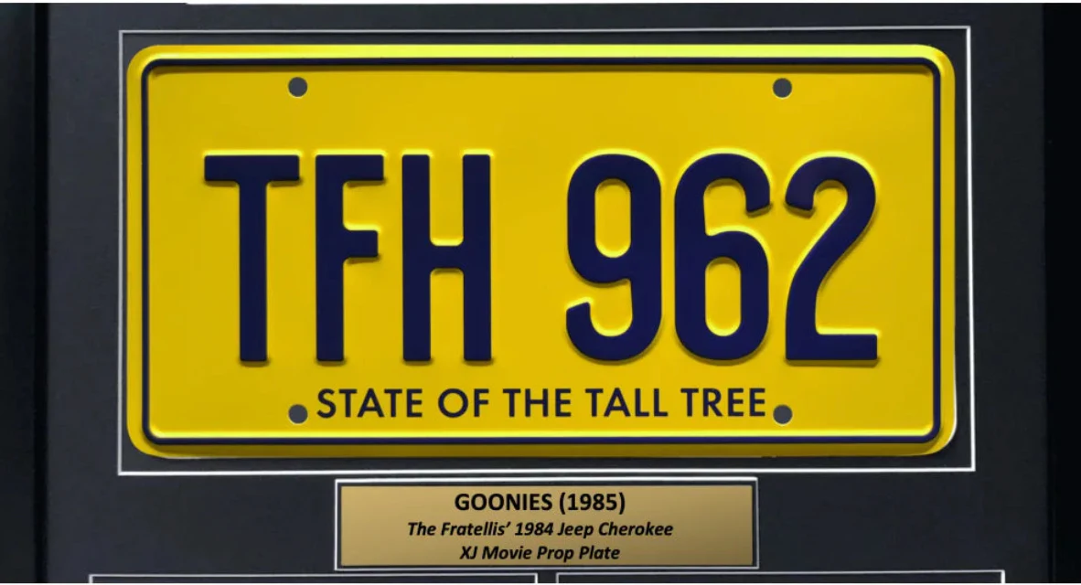 "Goonies" Fratellis Movie Car License Plate Framed Collage - Image 3