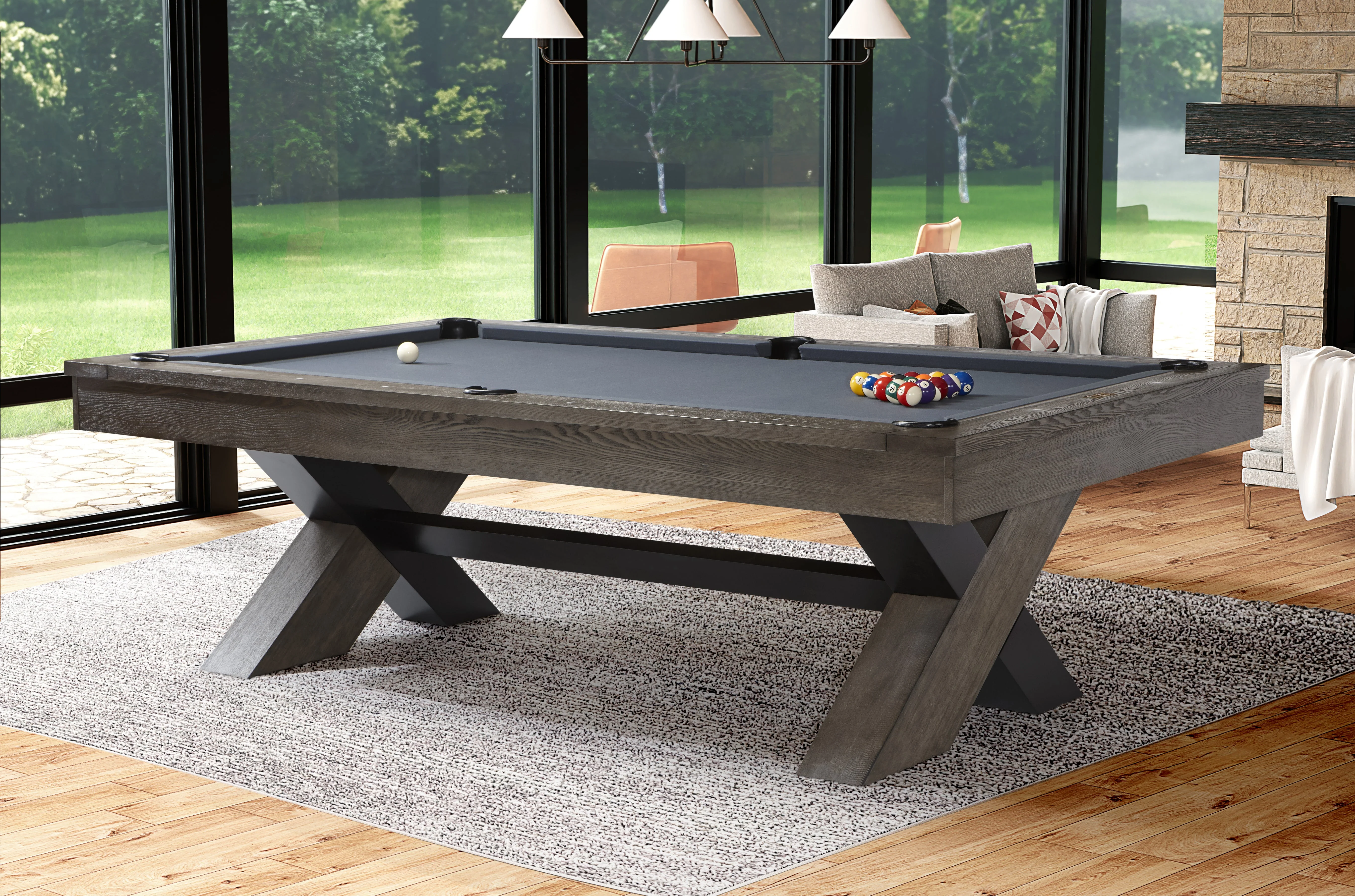 Halifax 8' Pool Table - Charcoal - Image 3