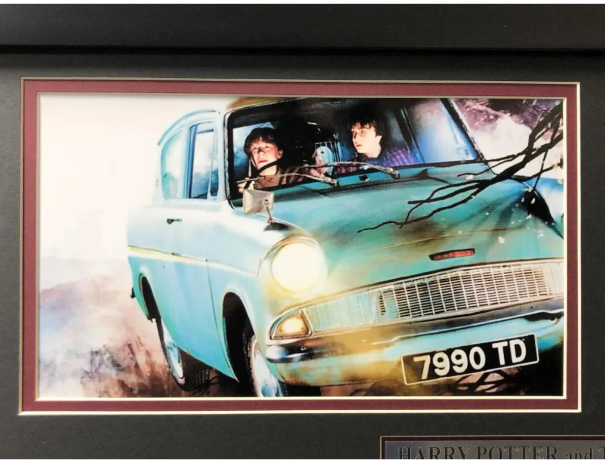 "Harry Potter" Flying Movie Car License Plate Framed Collage Chamber of Secrets - Image 4