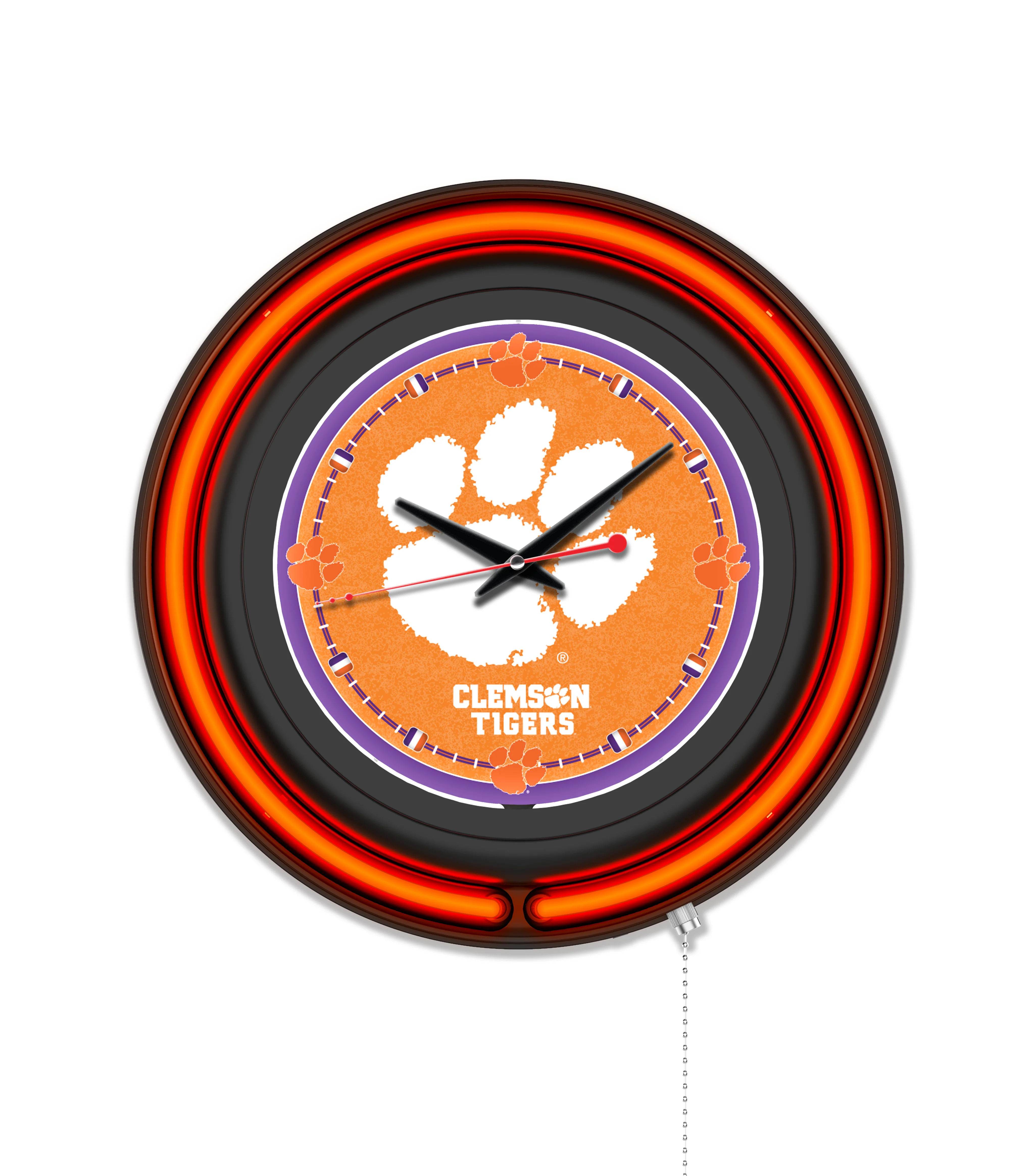 NCAA Licensed Black Case 15" Neon Clock - Image 13