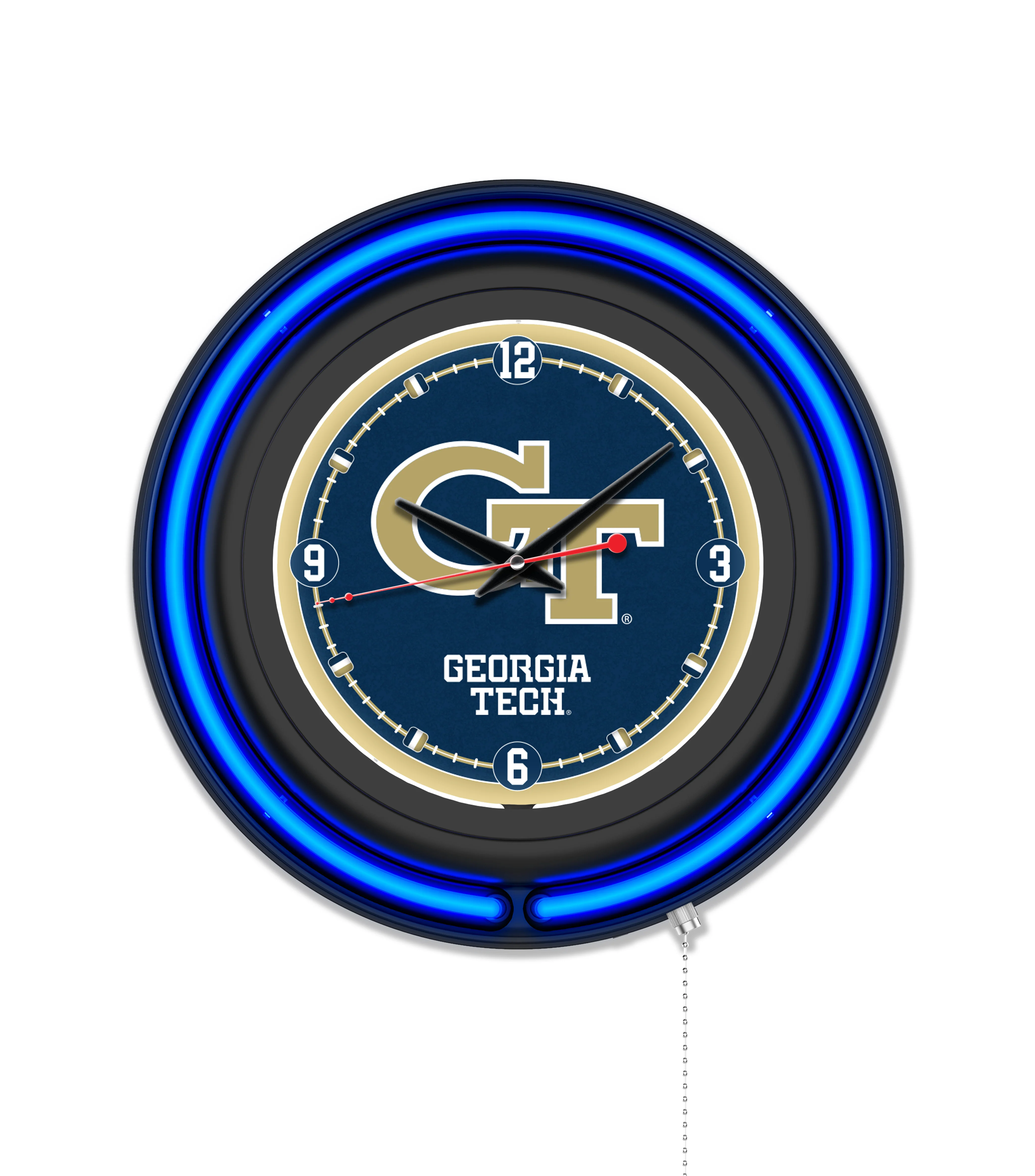 NCAA Licensed Black Case 15" Neon Clock - Image 19