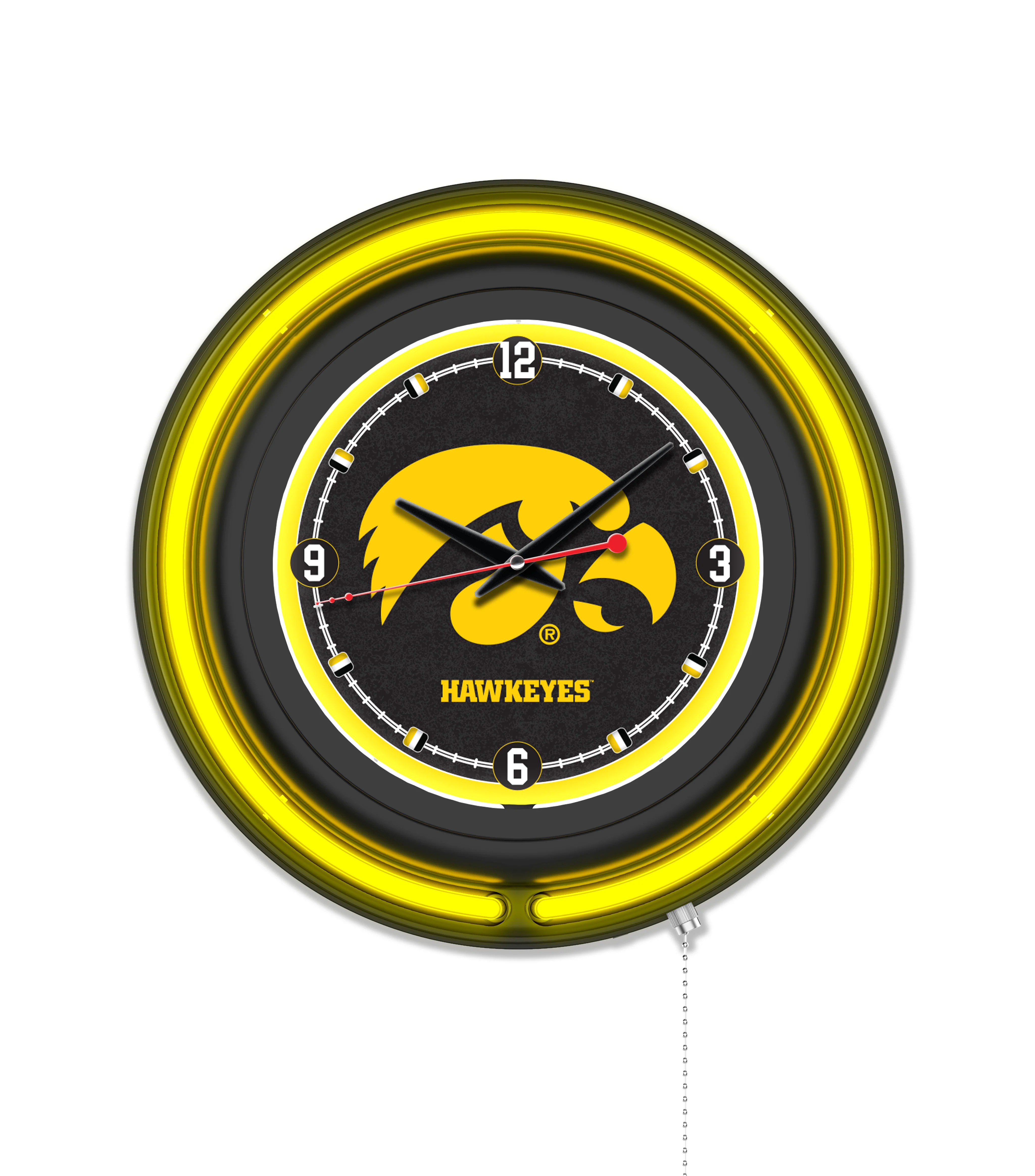 NCAA Licensed Black Case 15" Neon Clock - Image 20