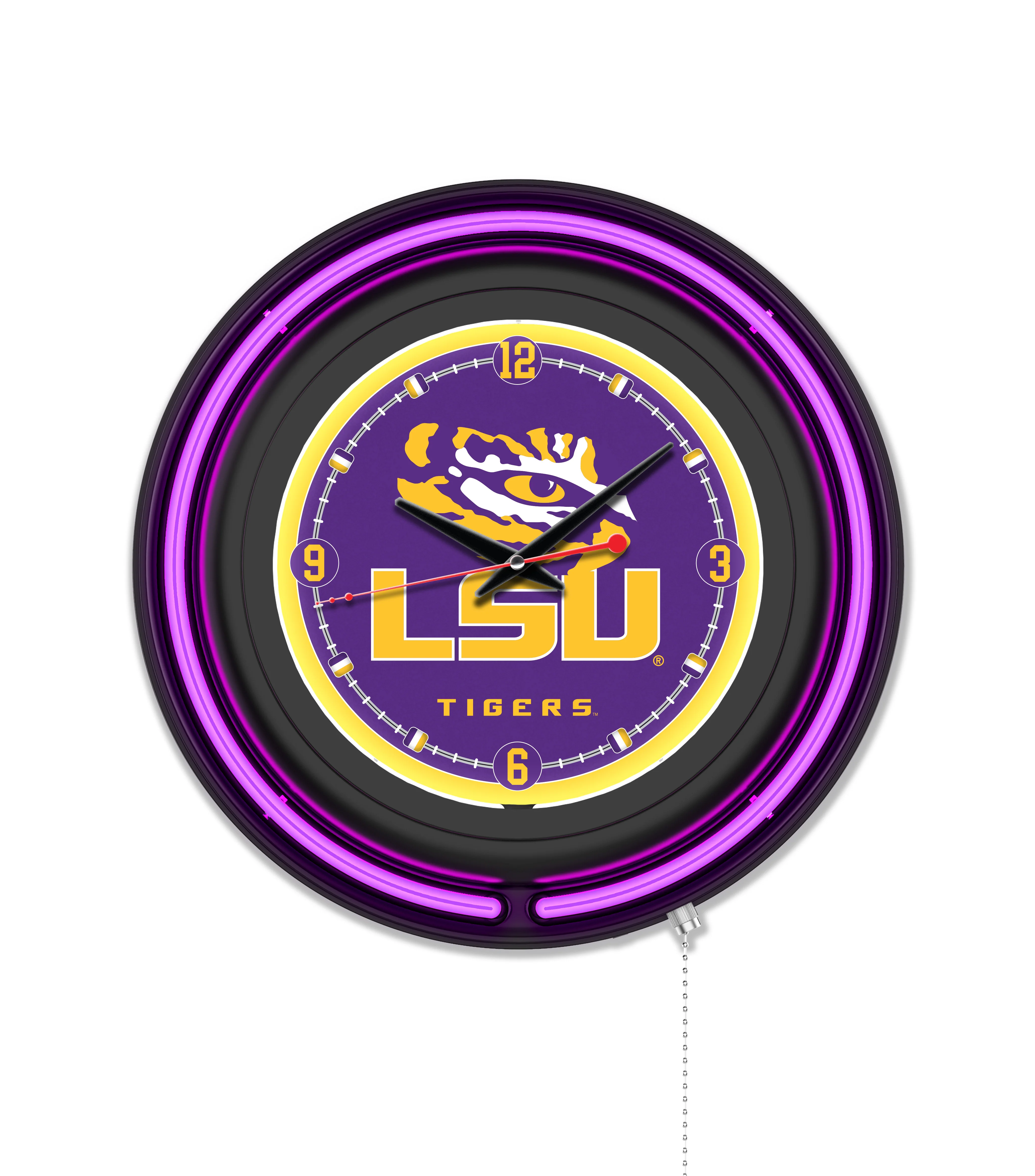 NCAA Licensed Black Case 15" Neon Clock - Image 21