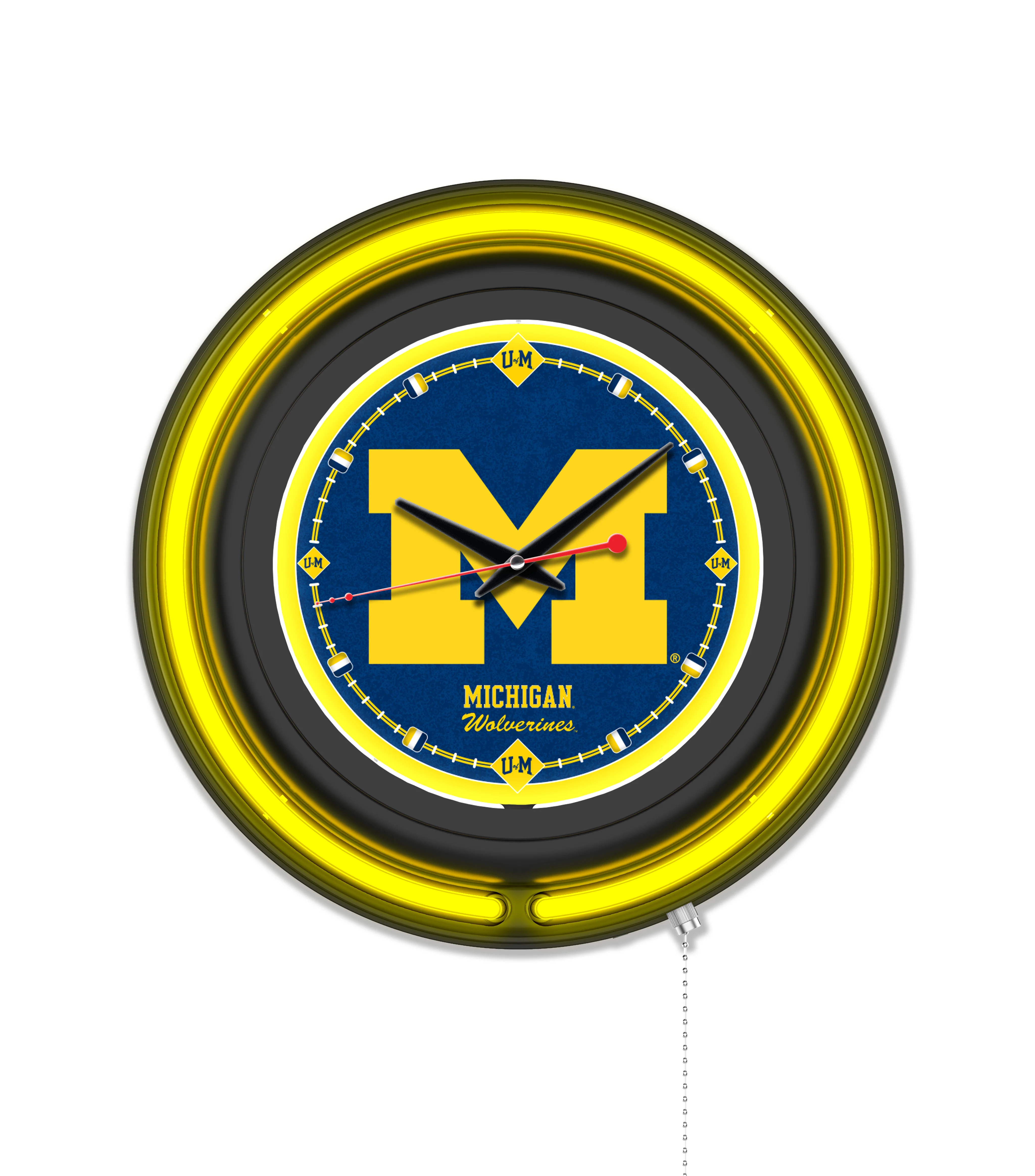 NCAA Licensed Black Case 15" Neon Clock - Image 25