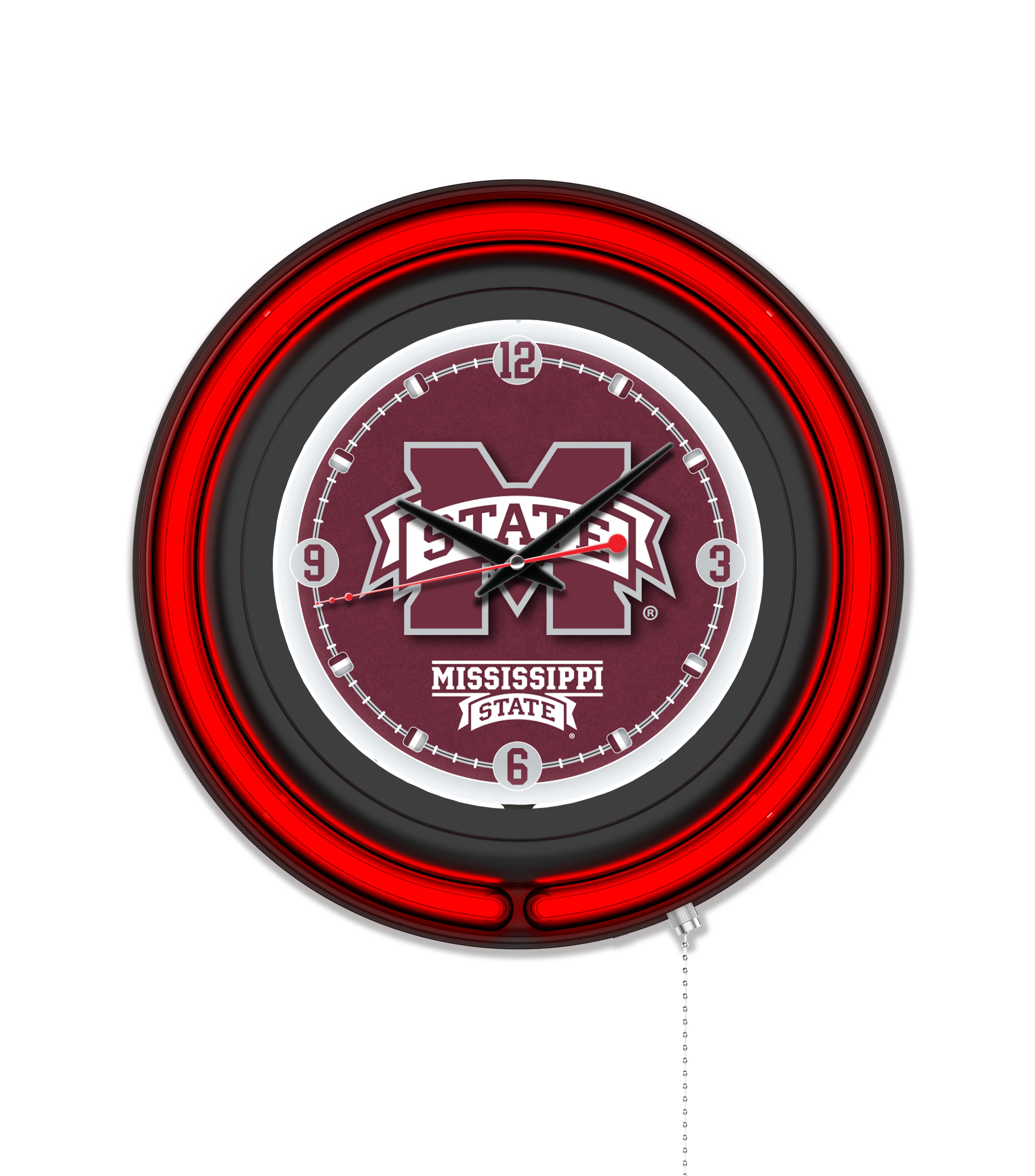 NCAA Licensed Black Case 15" Neon Clock - Image 27