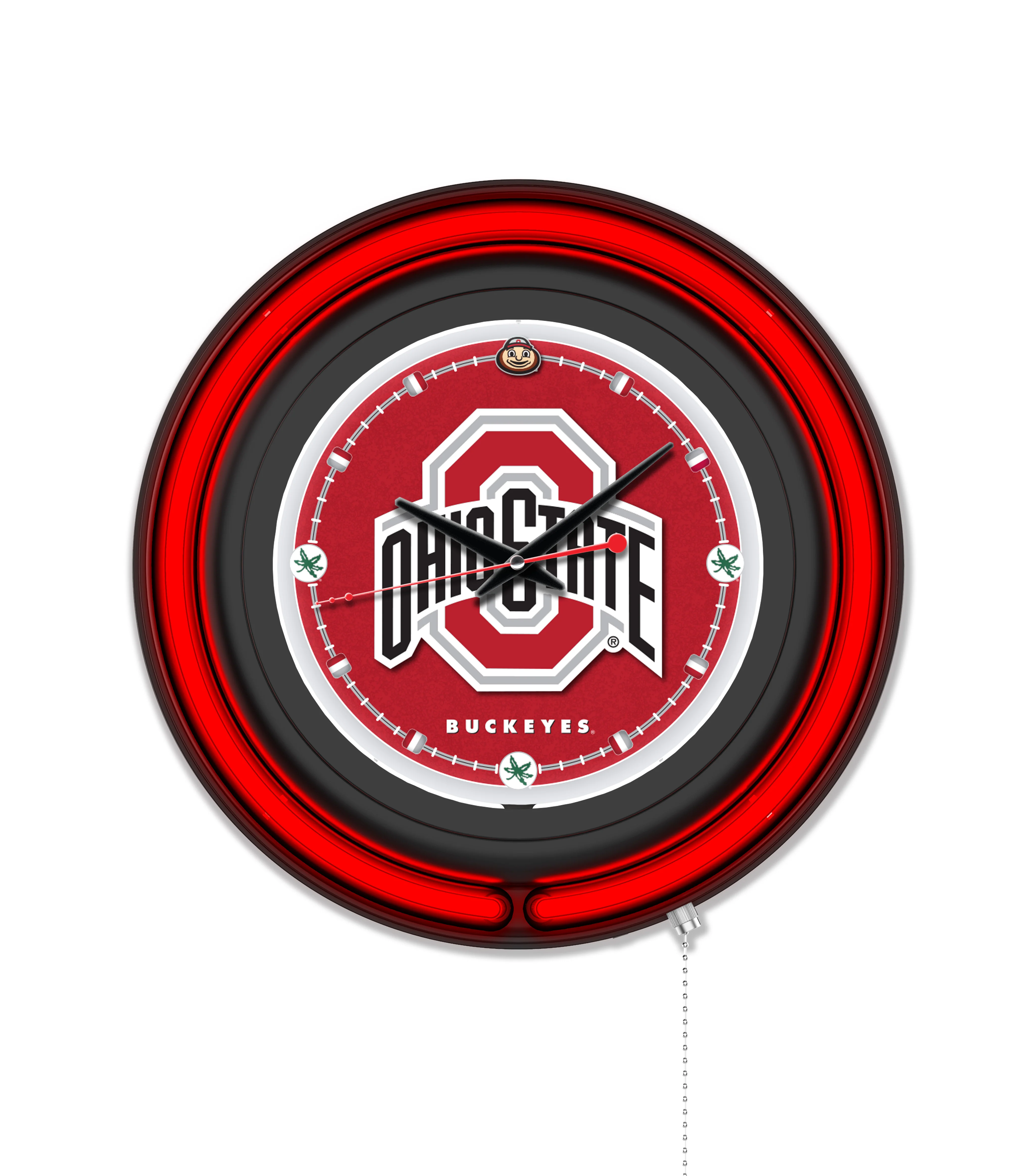 NCAA Licensed Black Case 15" Neon Clock - Image 28