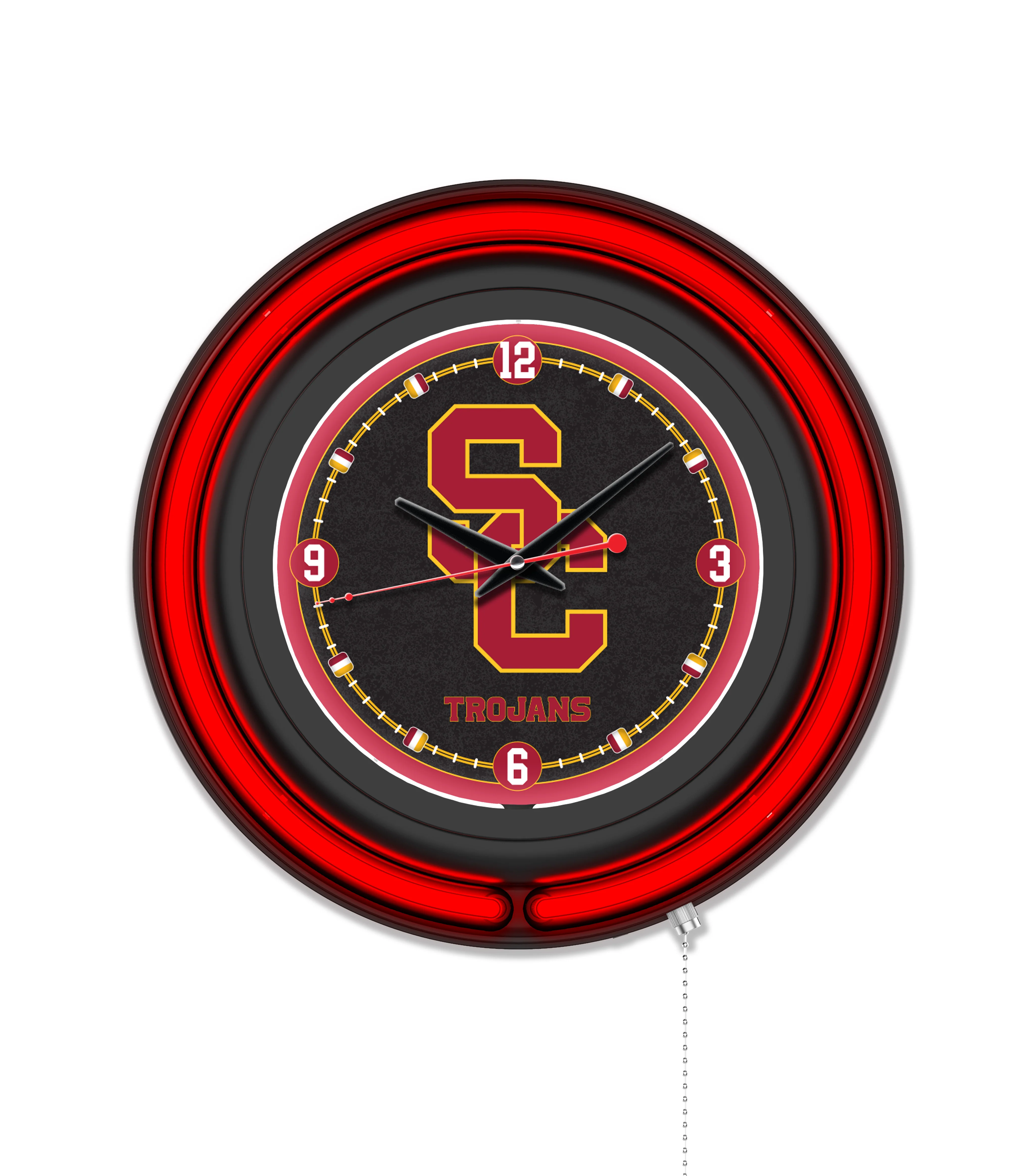 NCAA Licensed Black Case 15" Neon Clock - Image 32