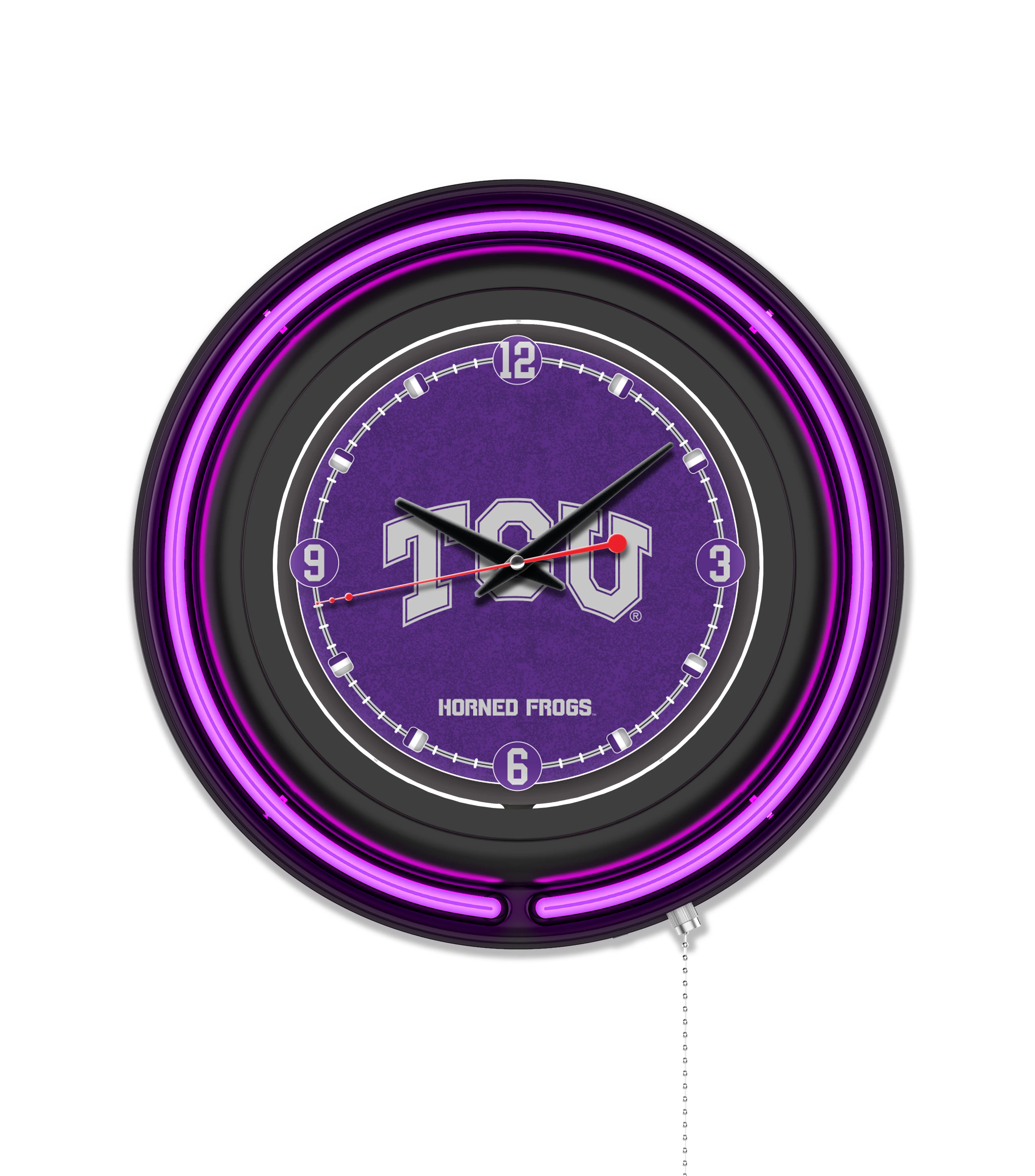 NCAA Licensed Black Case 15" Neon Clock - Image 36