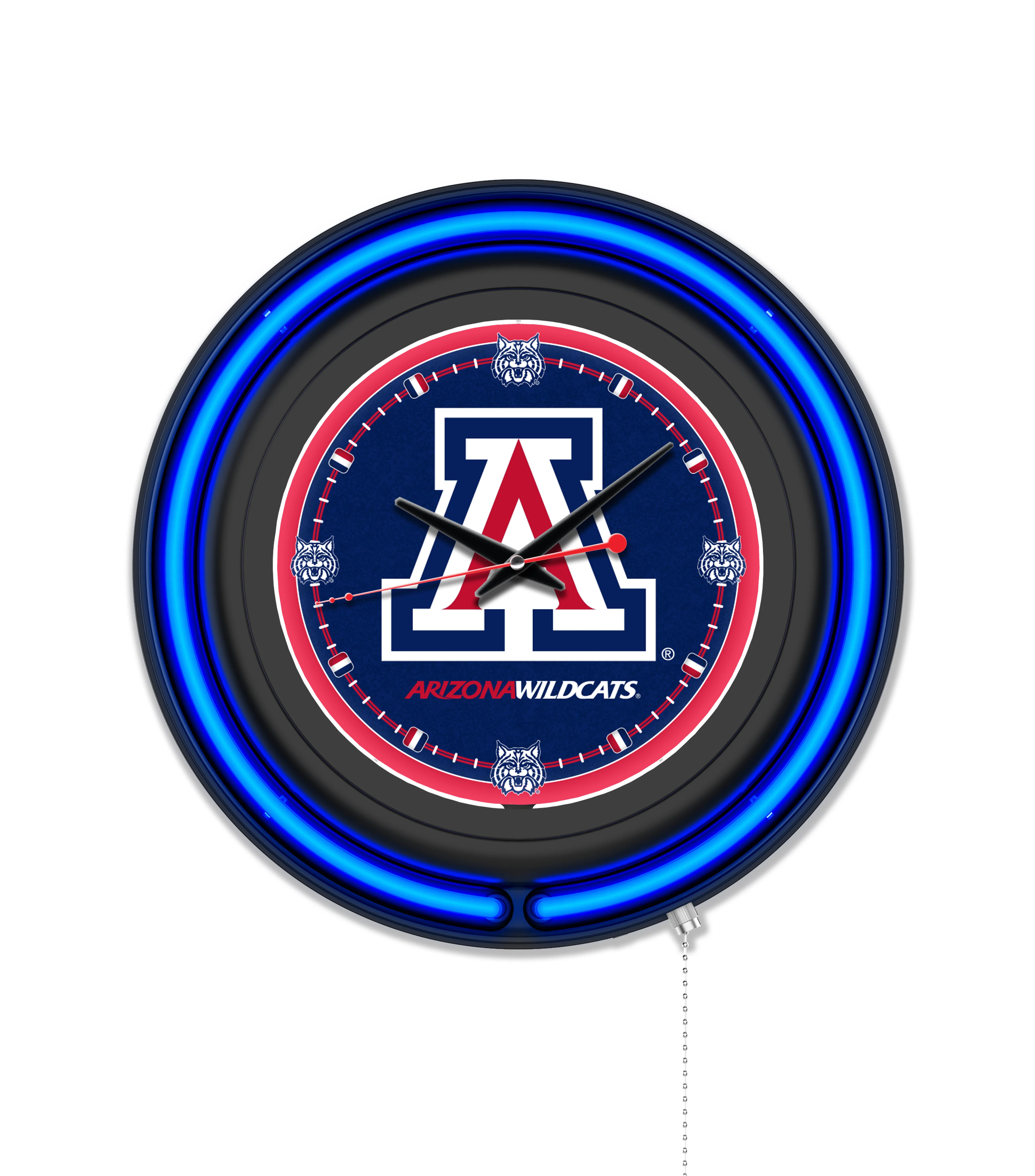 NCAA Licensed Black Case 15" Neon Clock - Image 4