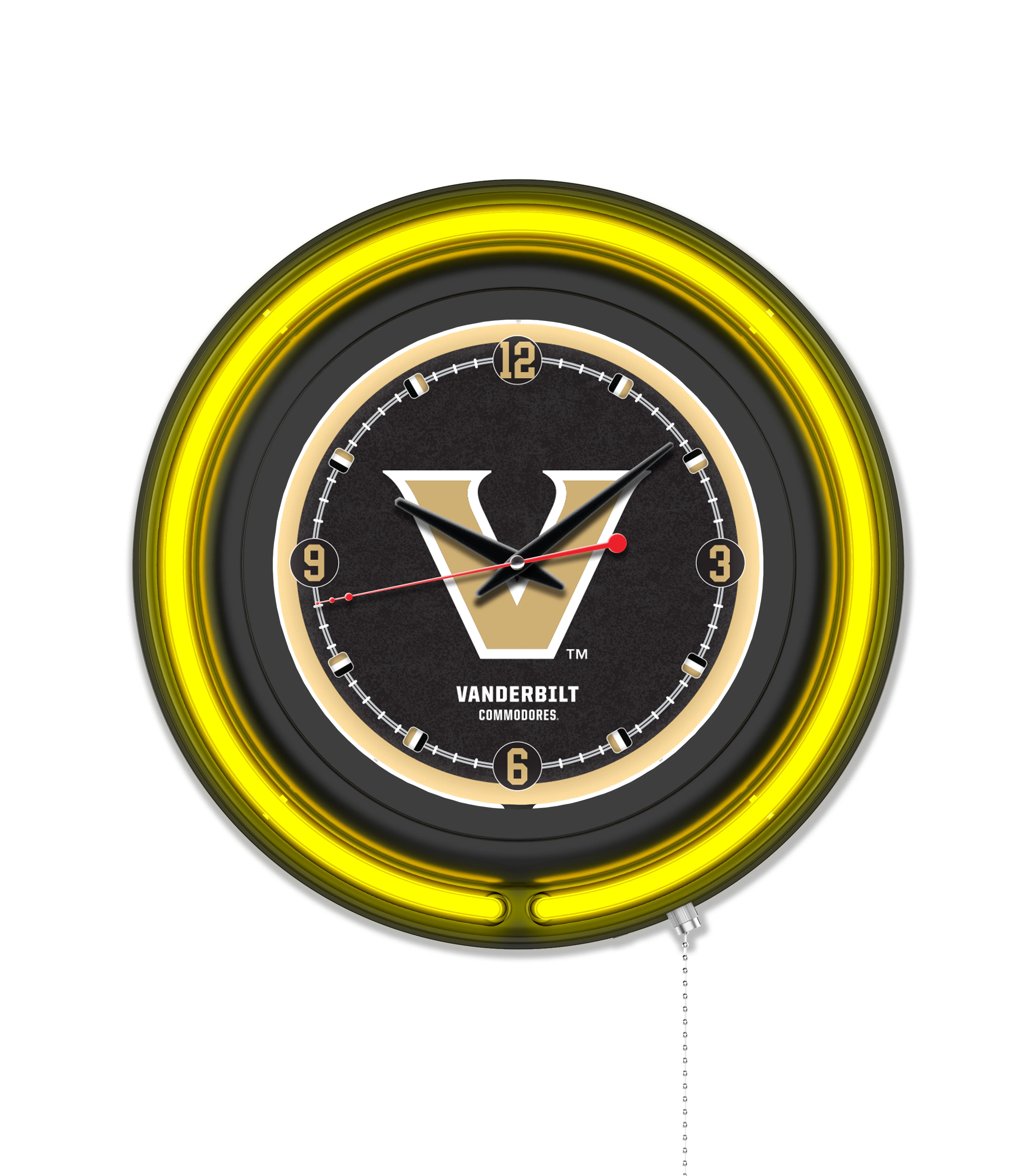 NCAA Licensed Black Case 15" Neon Clock - Image 40