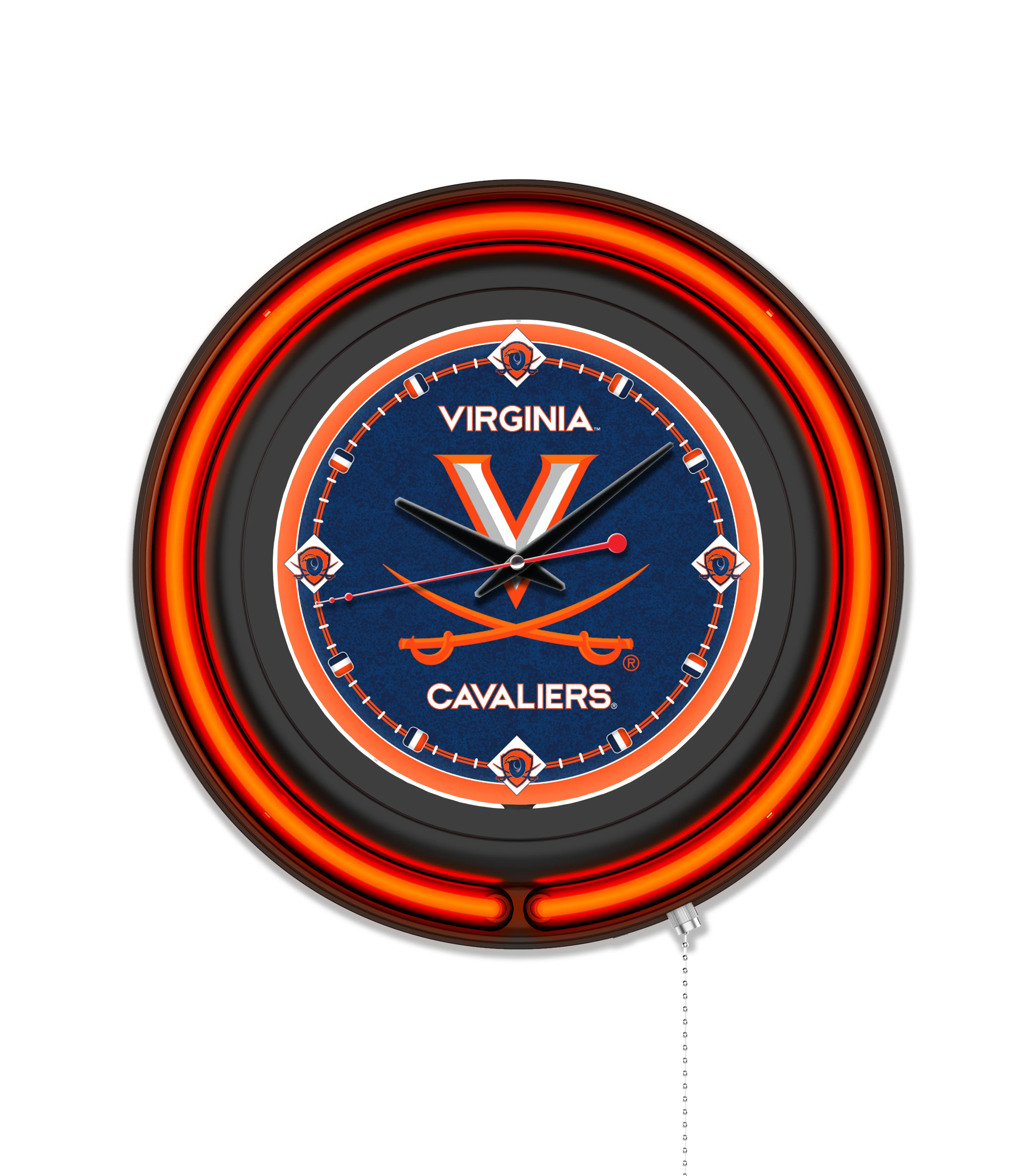 NCAA Licensed Black Case 15" Neon Clock - Image 42