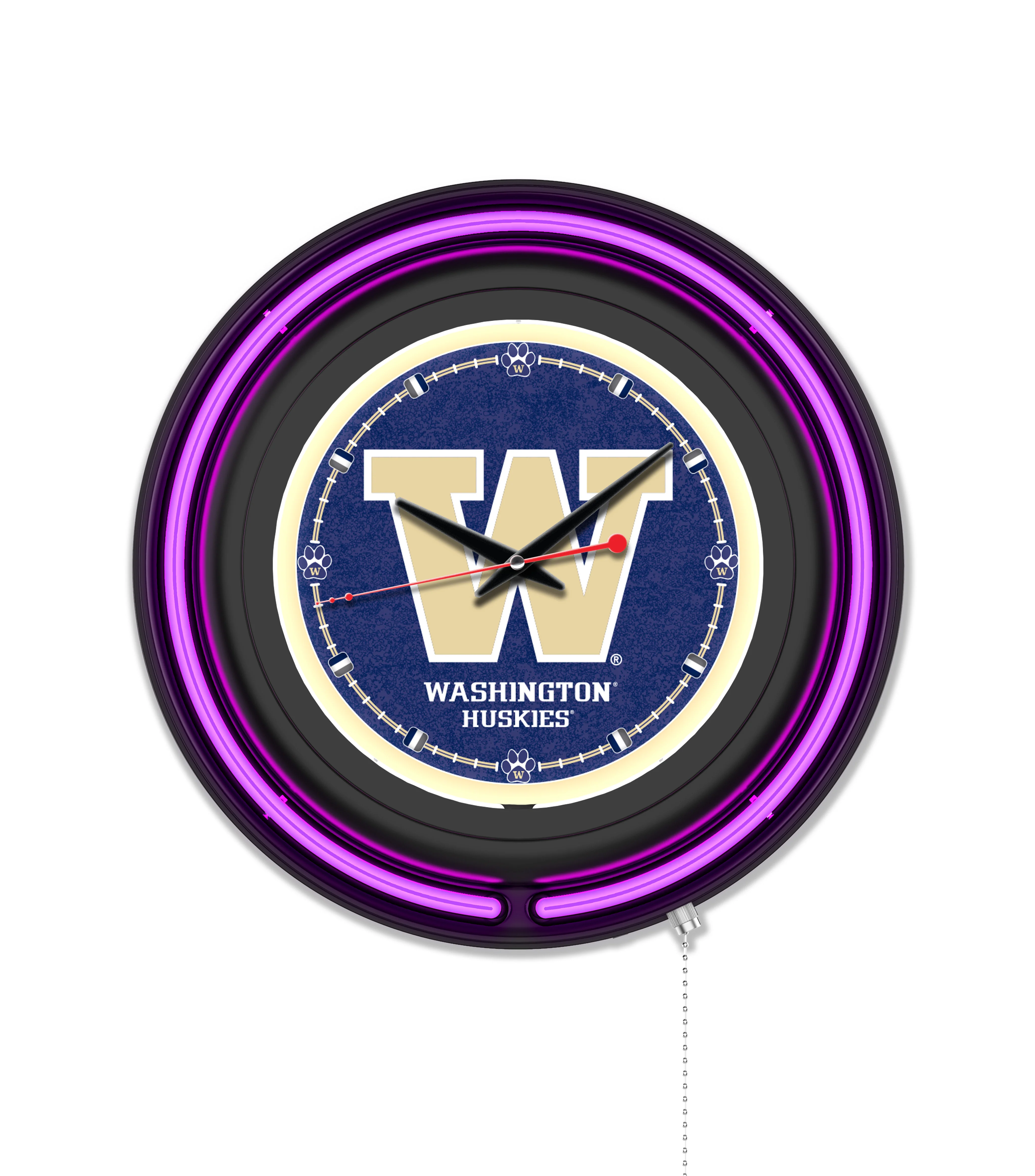 NCAA Licensed Black Case 15" Neon Clock - Image 45