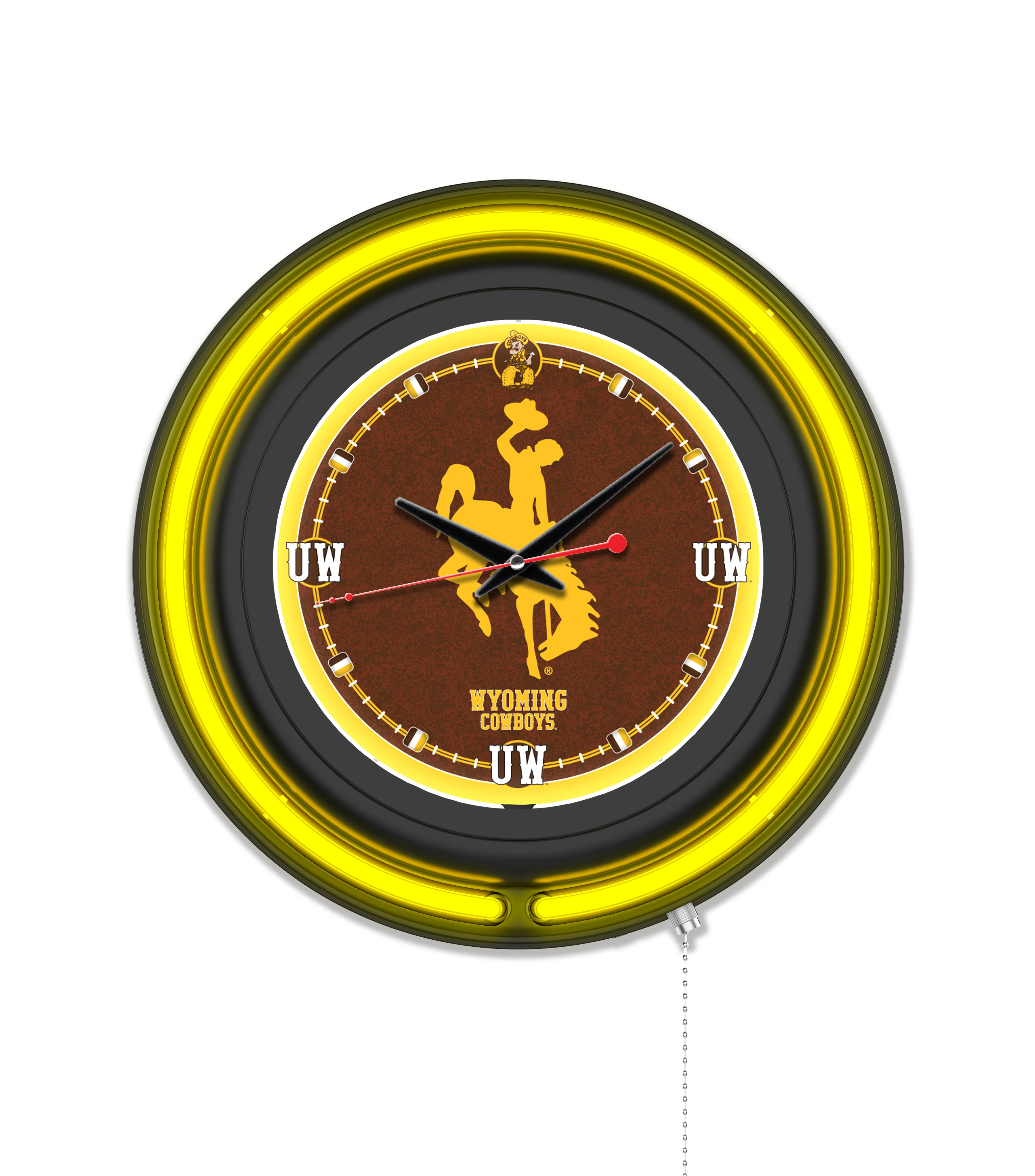 NCAA Licensed Black Case 15" Neon Clock - Image 48