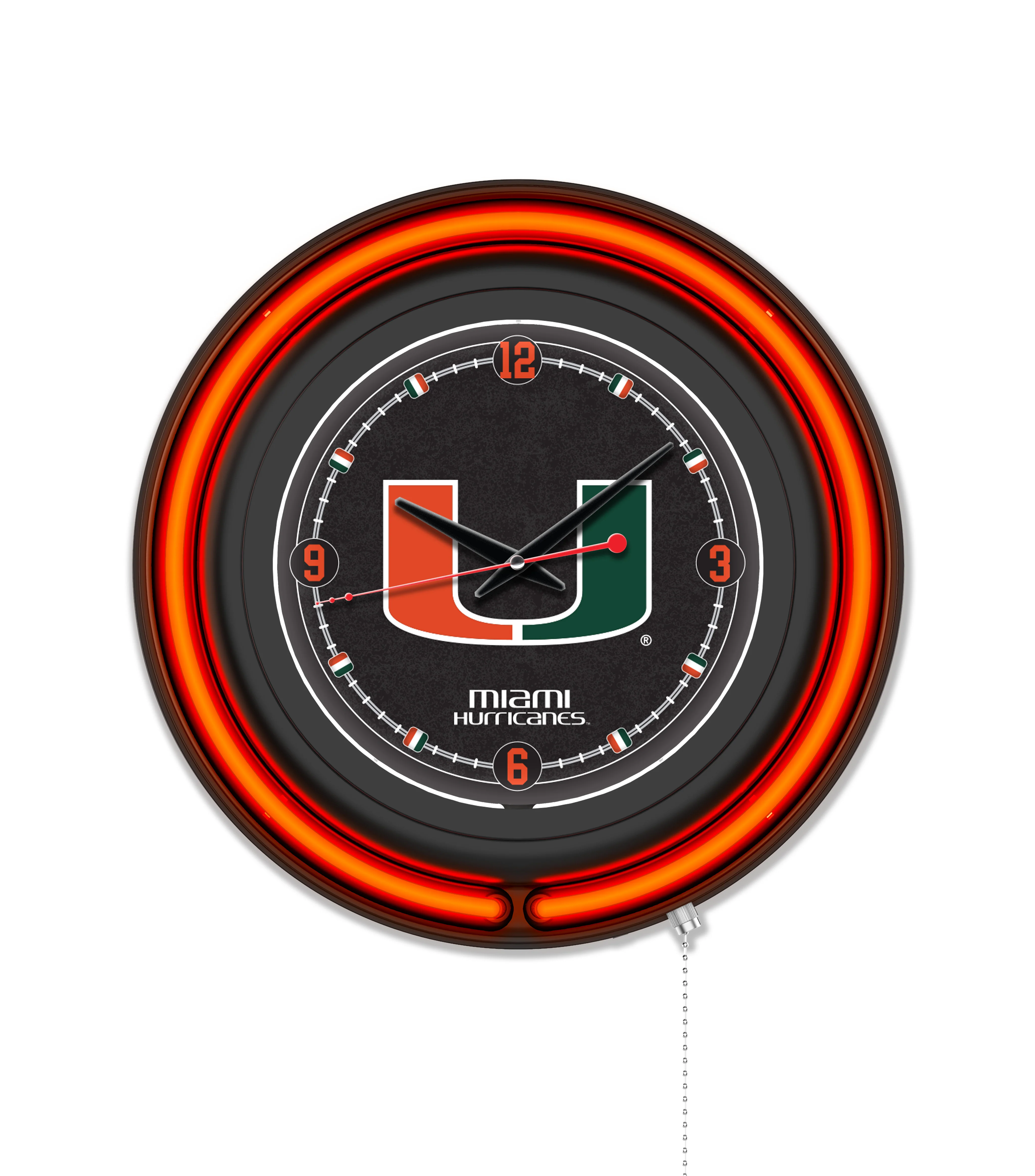NCAA Licensed Black Case 15" Neon Clock - Image 49