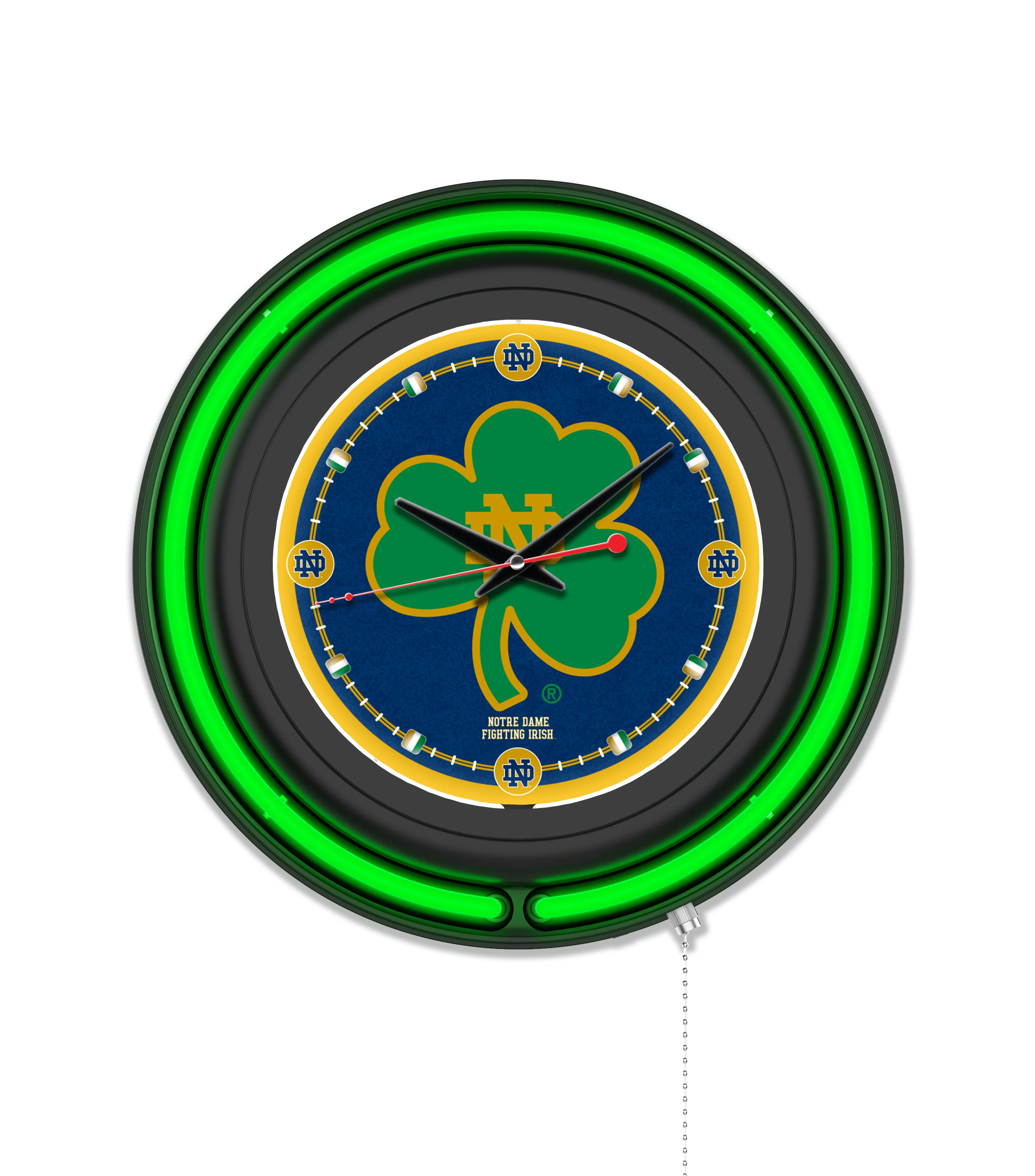 NCAA Licensed Black Case 15" Neon Clock - Image 54