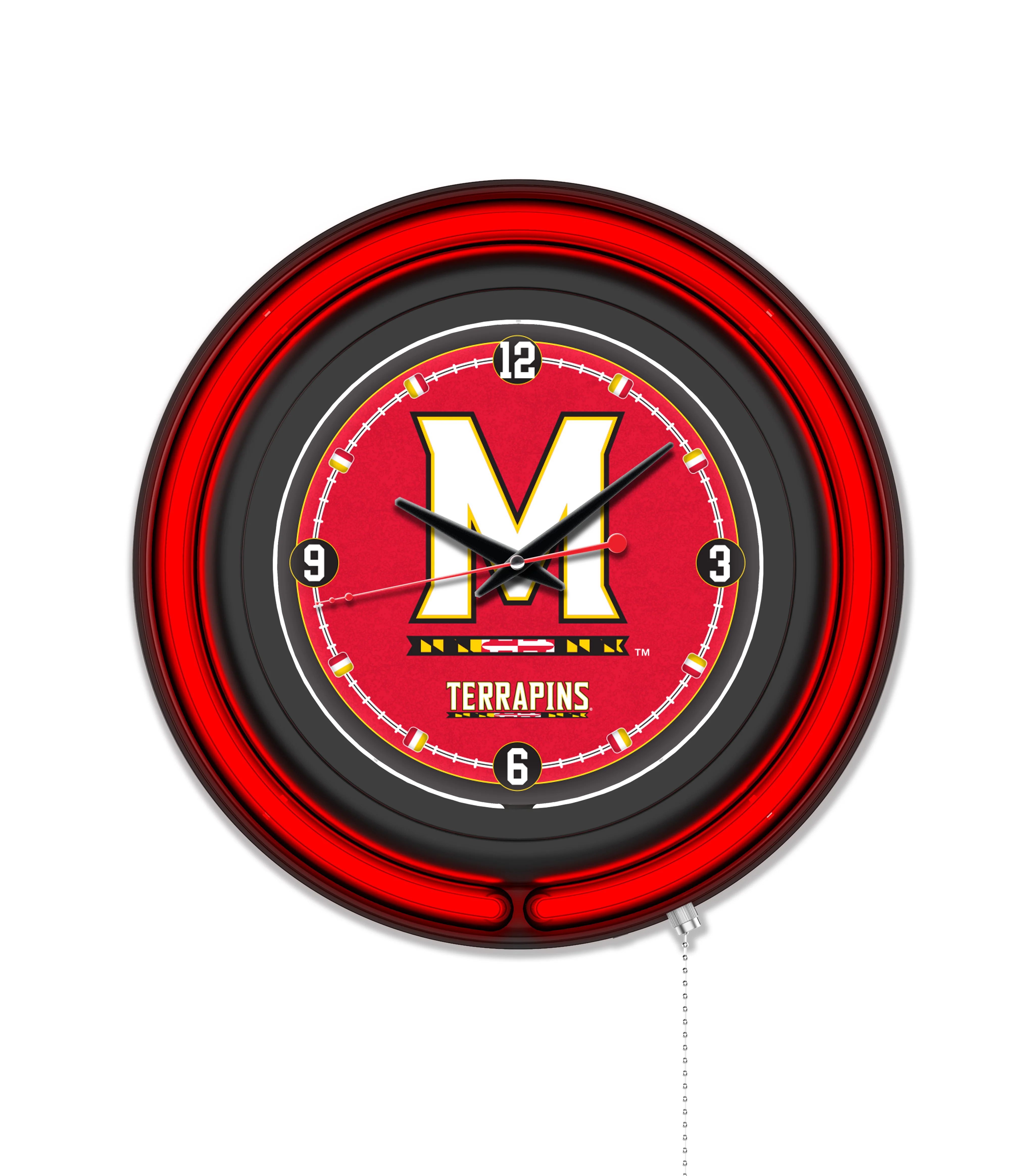 NCAA Licensed Black Case 15" Neon Clock - Image 55
