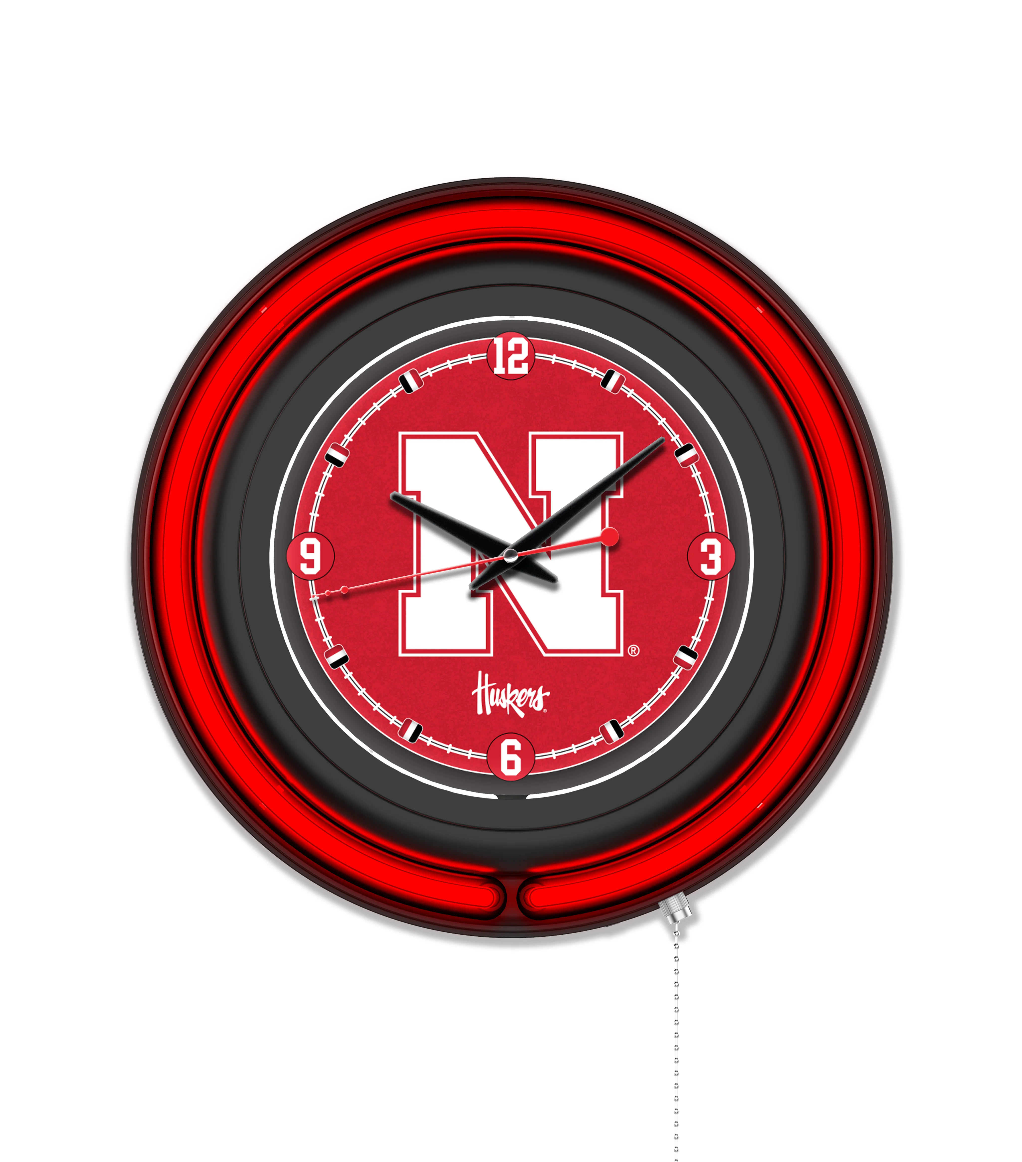 NCAA Licensed Black Case 15" Neon Clock - Image 56