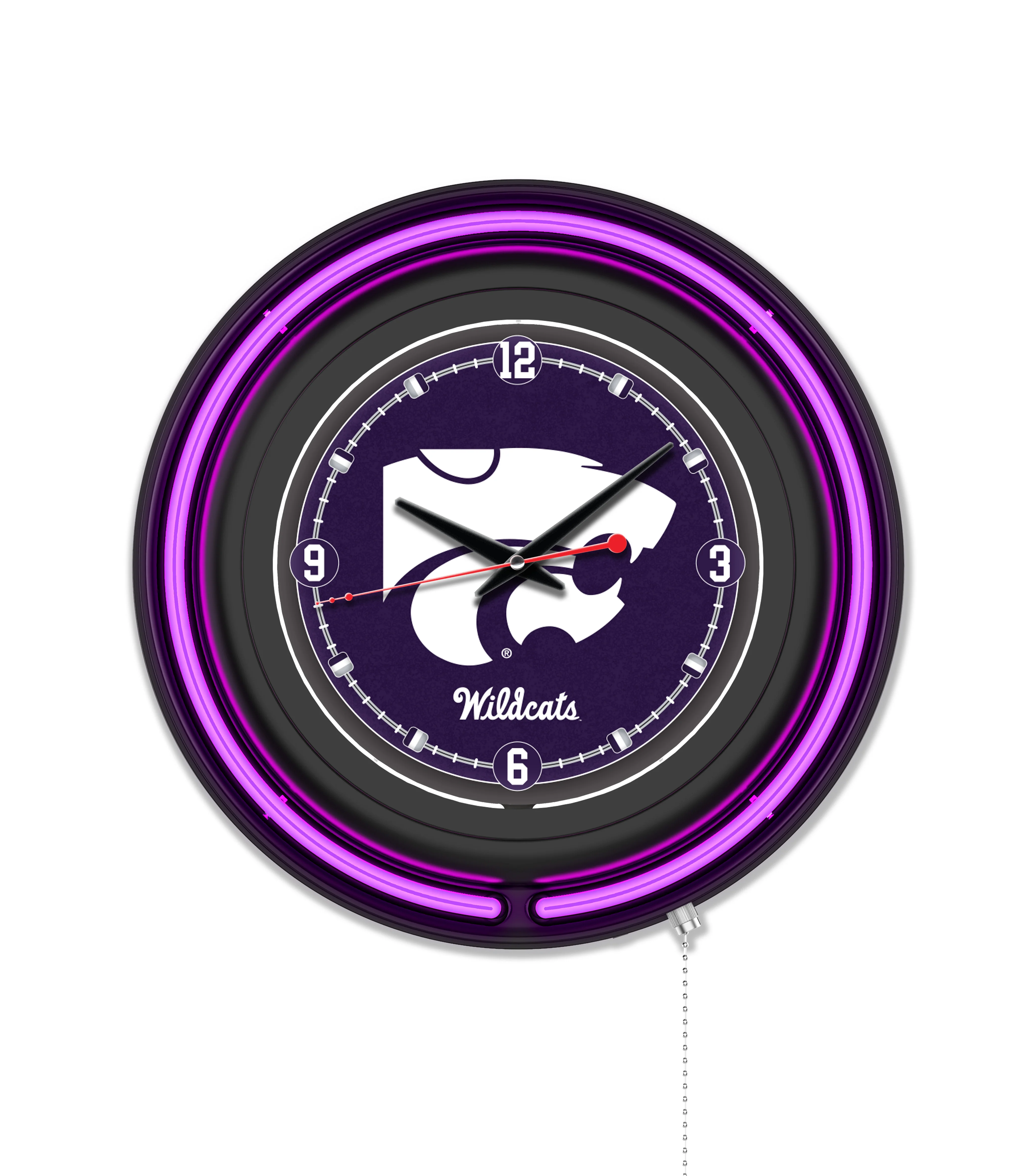NCAA Licensed Black Case 15" Neon Clock - Image 59