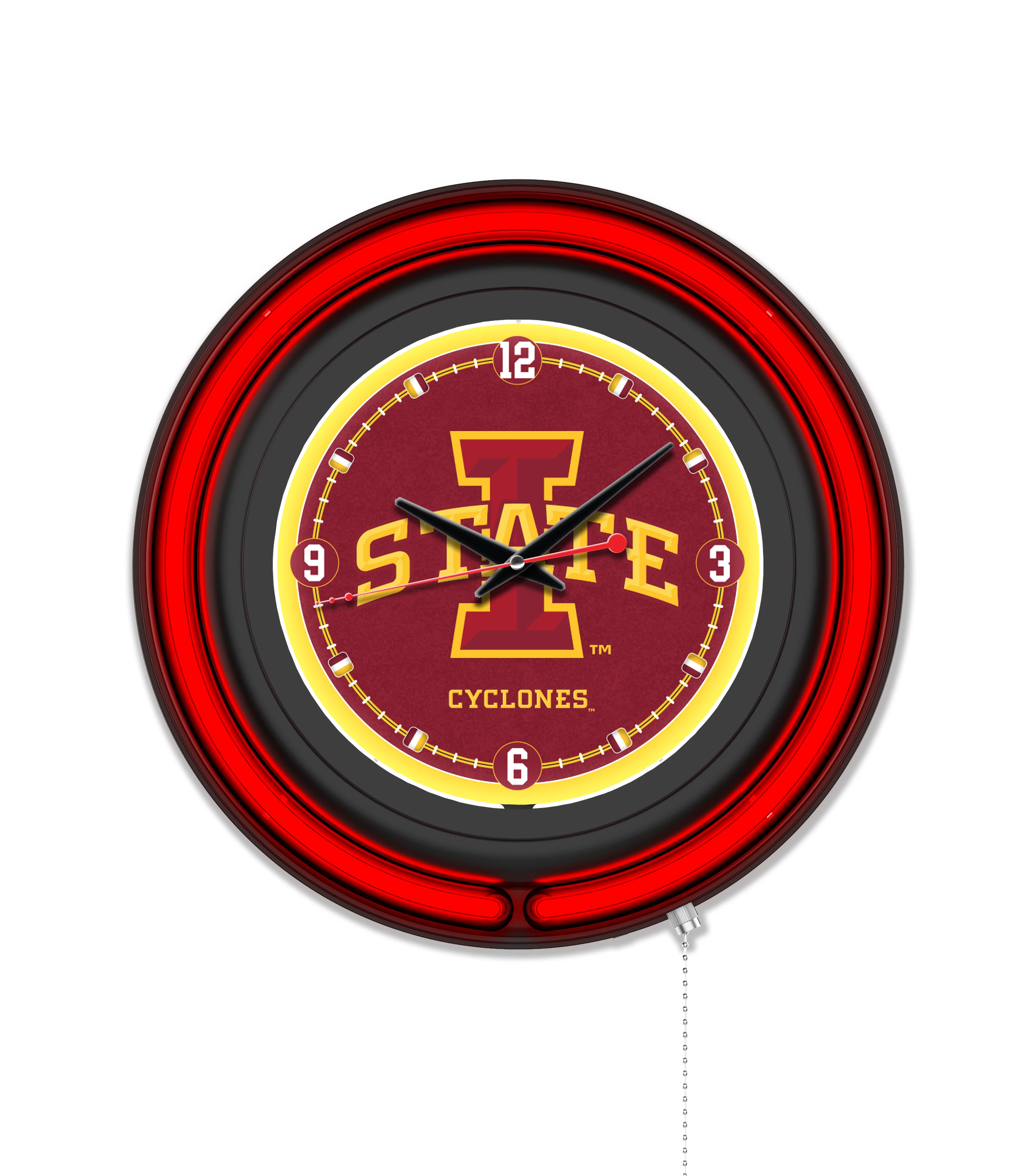 NCAA Licensed Black Case 15" Neon Clock - Image 66