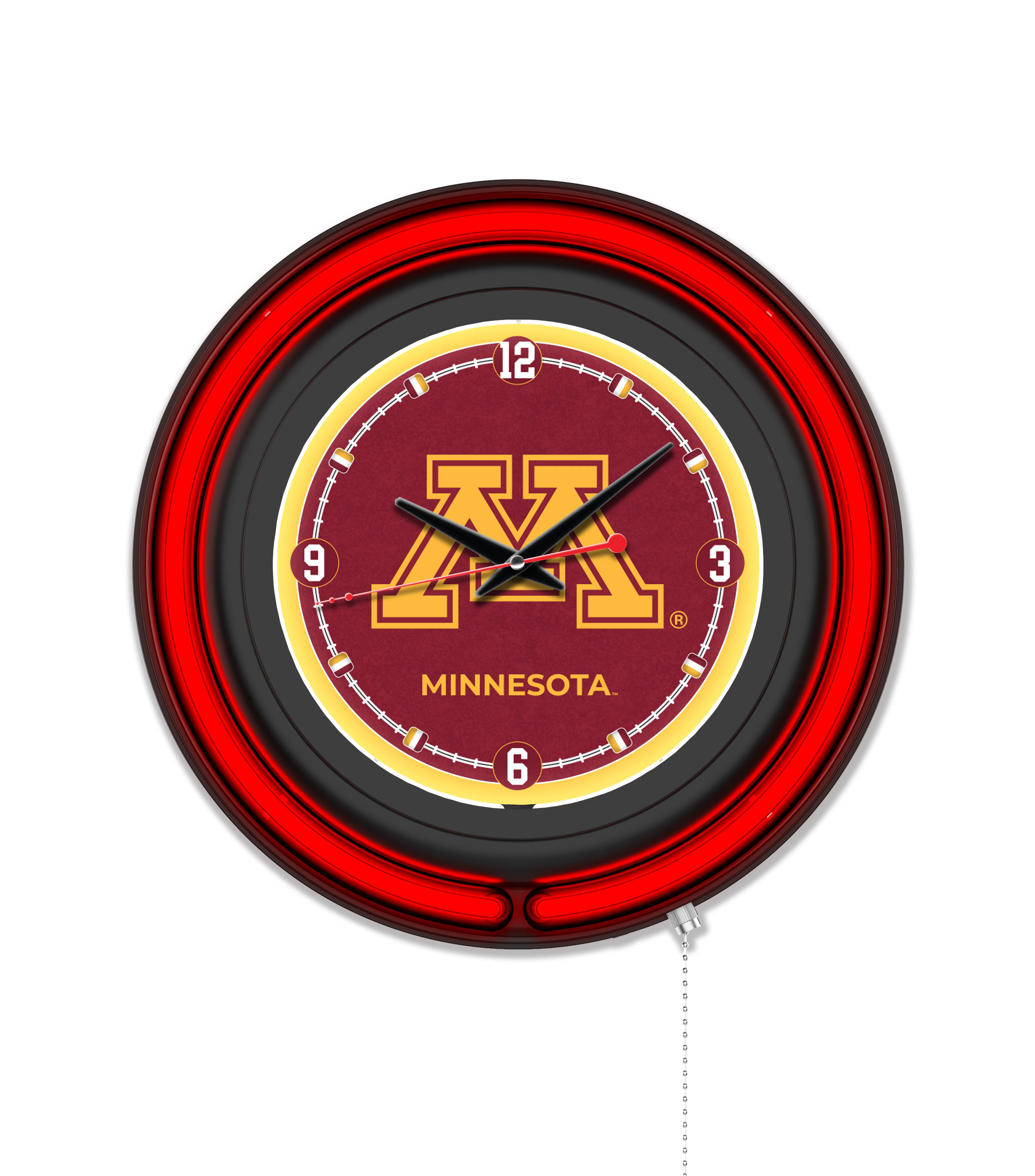 NCAA Licensed Black Case 15" Neon Clock - Image 68