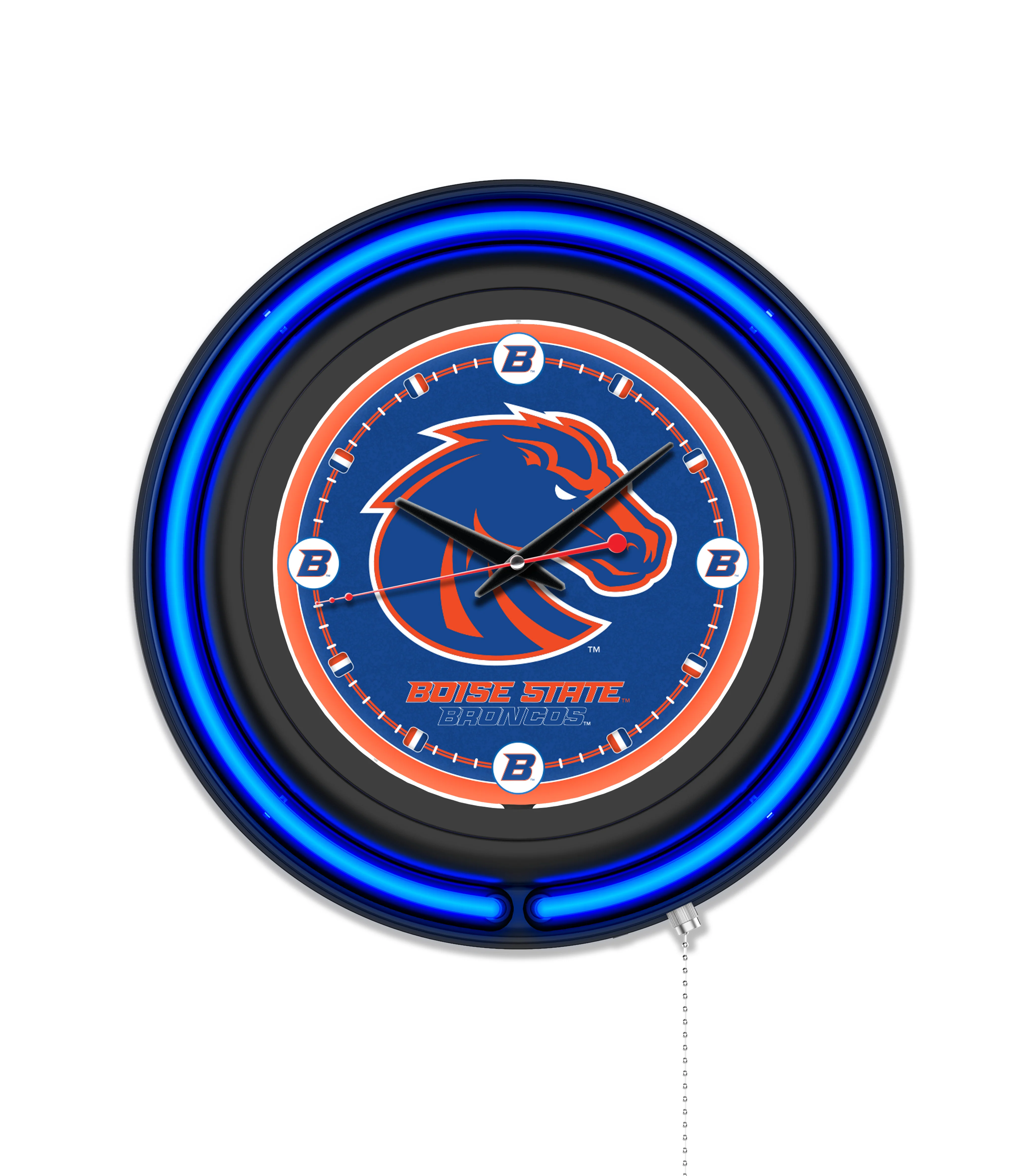 NCAA Licensed Black Case 15" Neon Clock - Image 9