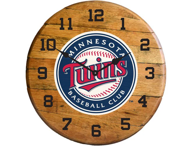 Imperial USA Officially Licensed MLB Oak Barrel Clock - Image 20