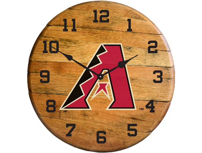 Imperial USA Officially Licensed MLB Oak Barrel Clock - Image 25
