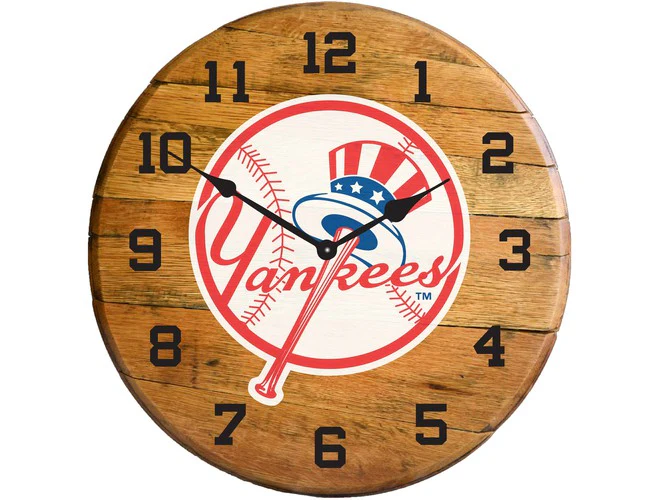 Imperial USA Officially Licensed MLB Oak Barrel Clock - Image 4