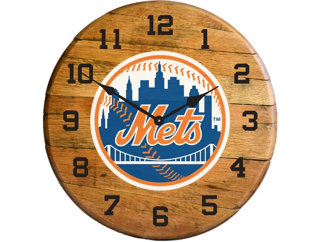 Imperial USA Officially Licensed MLB Oak Barrel Clock - Image 5