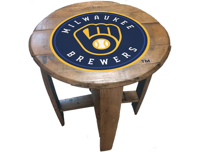 Imperial USA Officially Licensed MLB Oak Barrel Side Table - Image 29