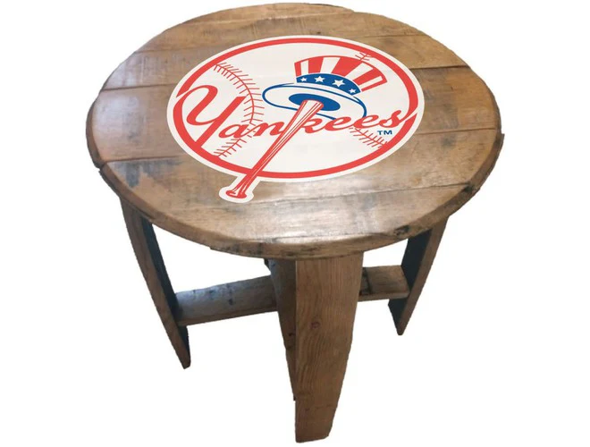 Imperial USA Officially Licensed MLB Oak Barrel Side Table - Image 4
