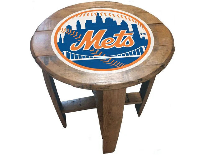 Imperial USA Officially Licensed MLB Oak Barrel Side Table - Image 5